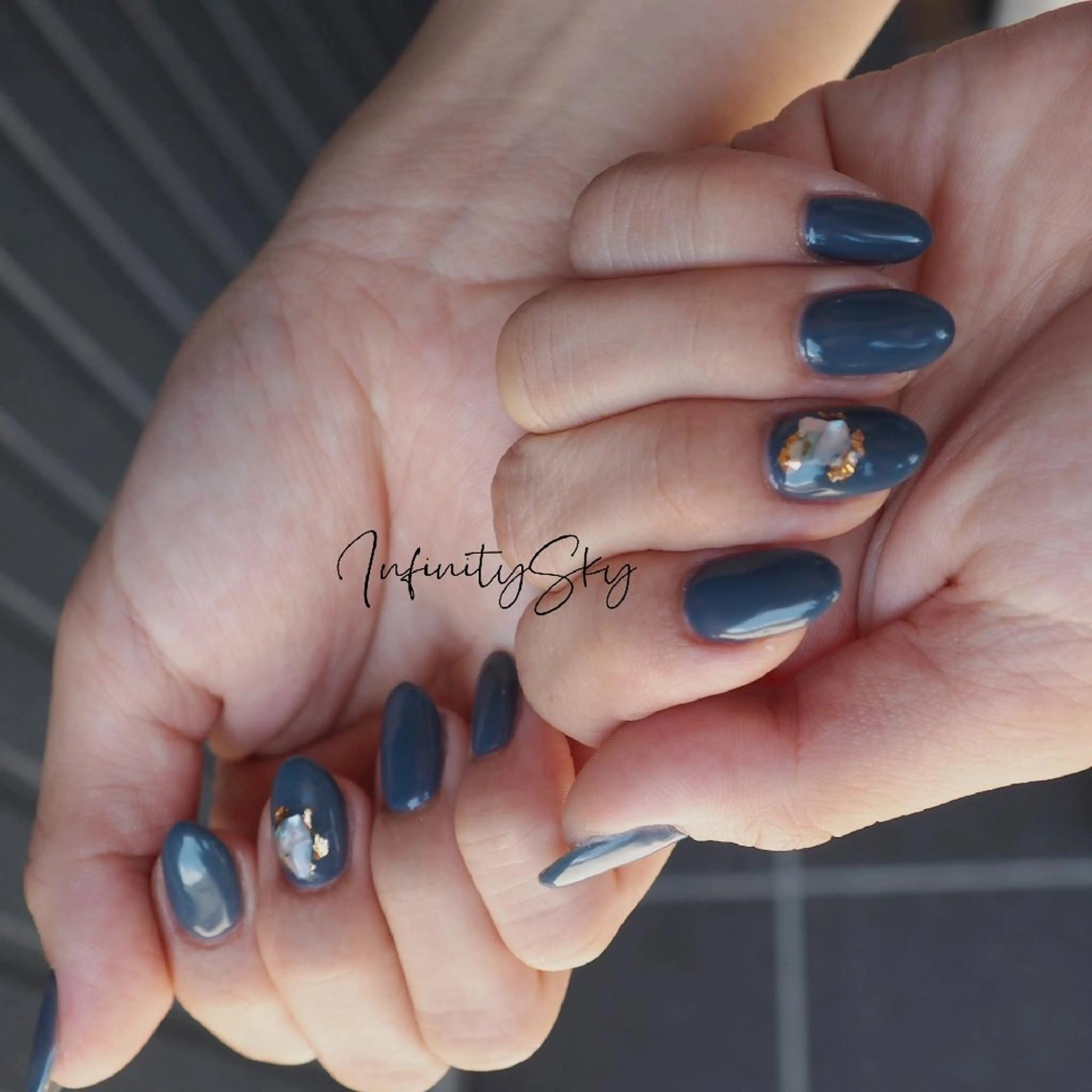 ネイル アートネイル ワンカラーネイル ハンドネイル infinity skyのネイルデザイン