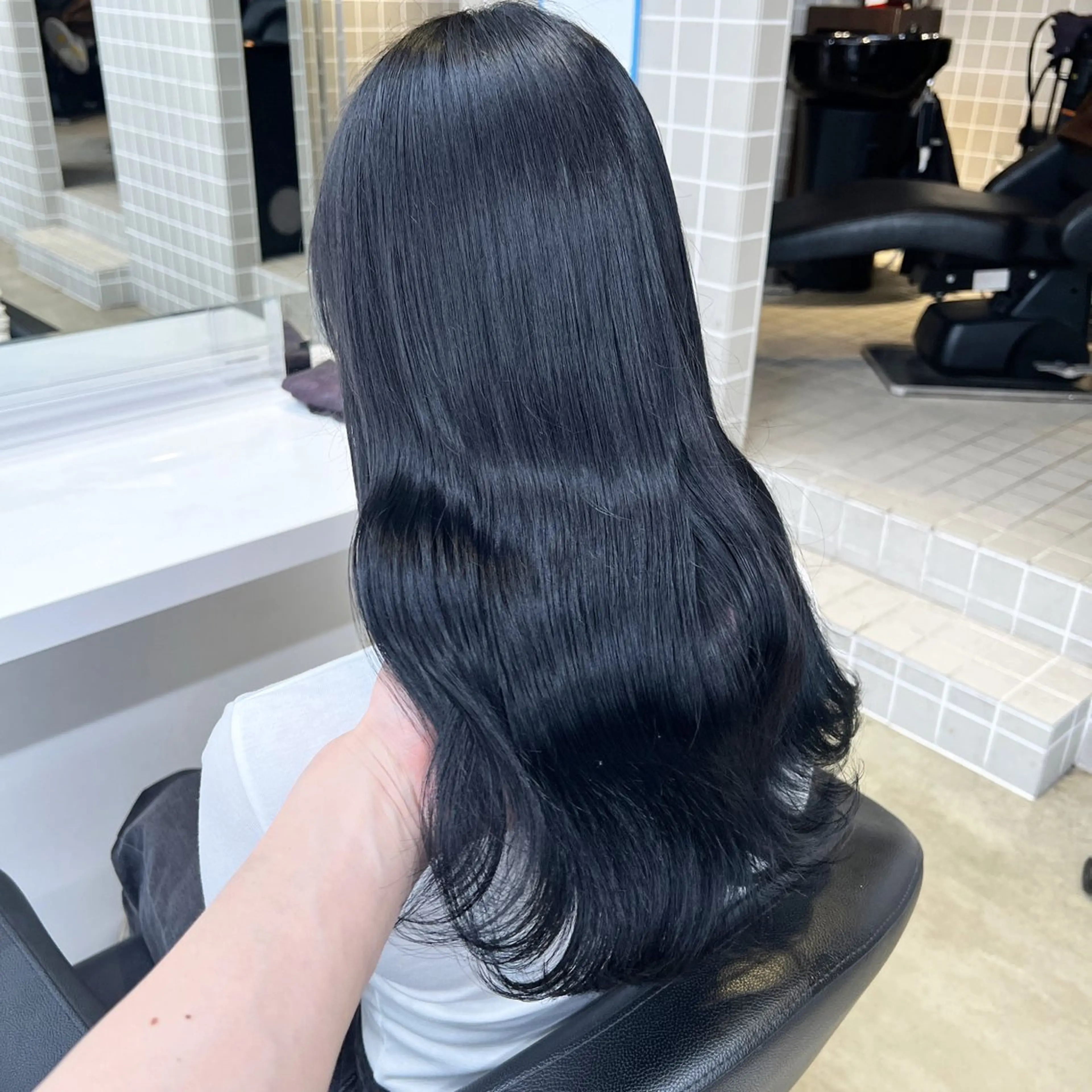 ミディアム カラー ヘアカラー トリートメント ヘッドスパ ヘアセット 韓国風ベージュ🤎 赤みなし🌿横浜🤎のヘアスタイル