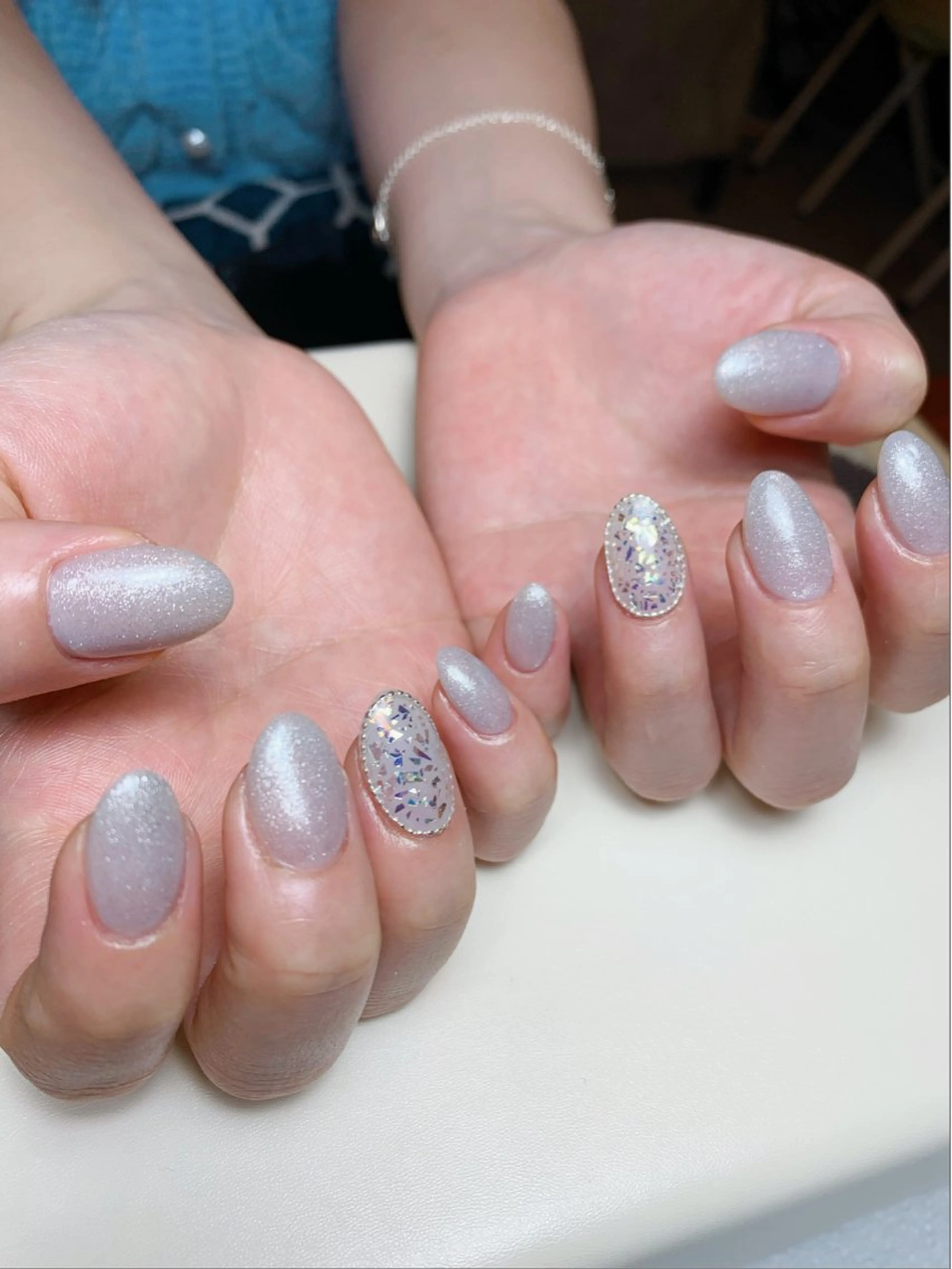ネイル オーロラネイル フラッシュネイル フレンチネイル ガラスフレンチ ハンドネイル Nail Salon R.N アールドットエヌ所属・R.N アールドットエヌのネイルデザイン