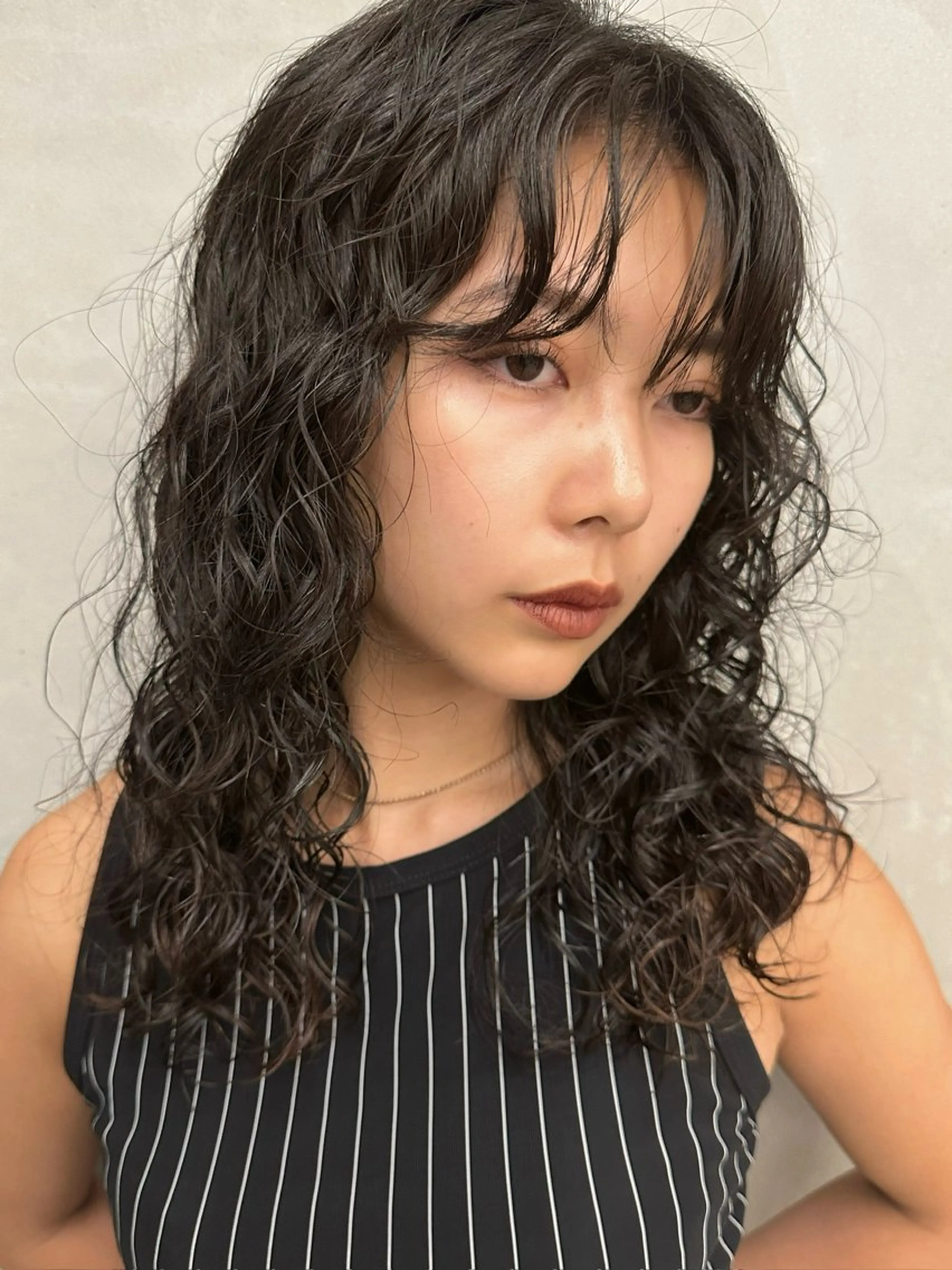 ミディアム パーマ カット パーマ お悩み解決パーマ hana🩰のヘアスタイル