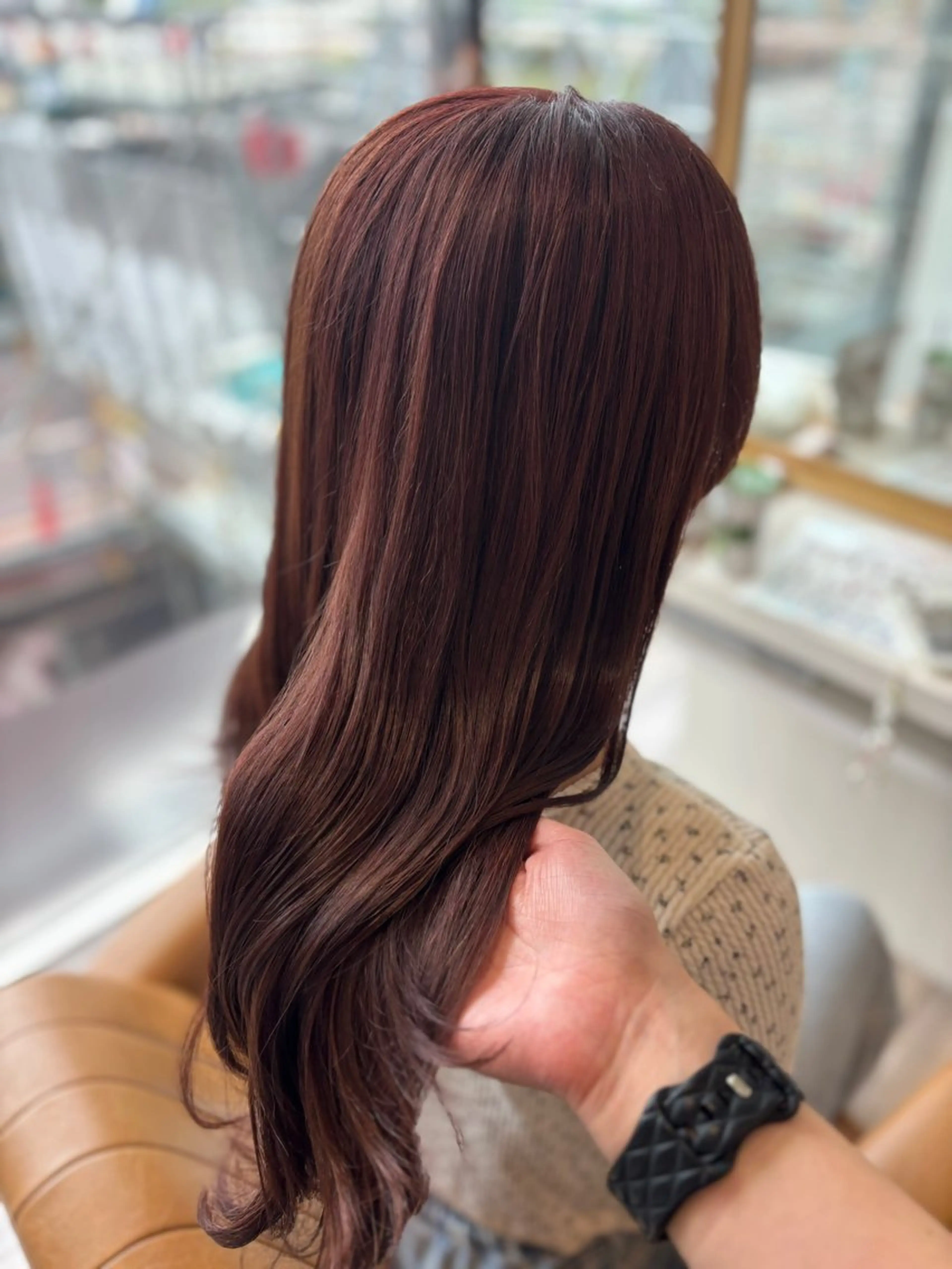 ロング カラー カット ヘアカラー トリートメント yui🥀/ボブ /暖色/レディースのヘアスタイル