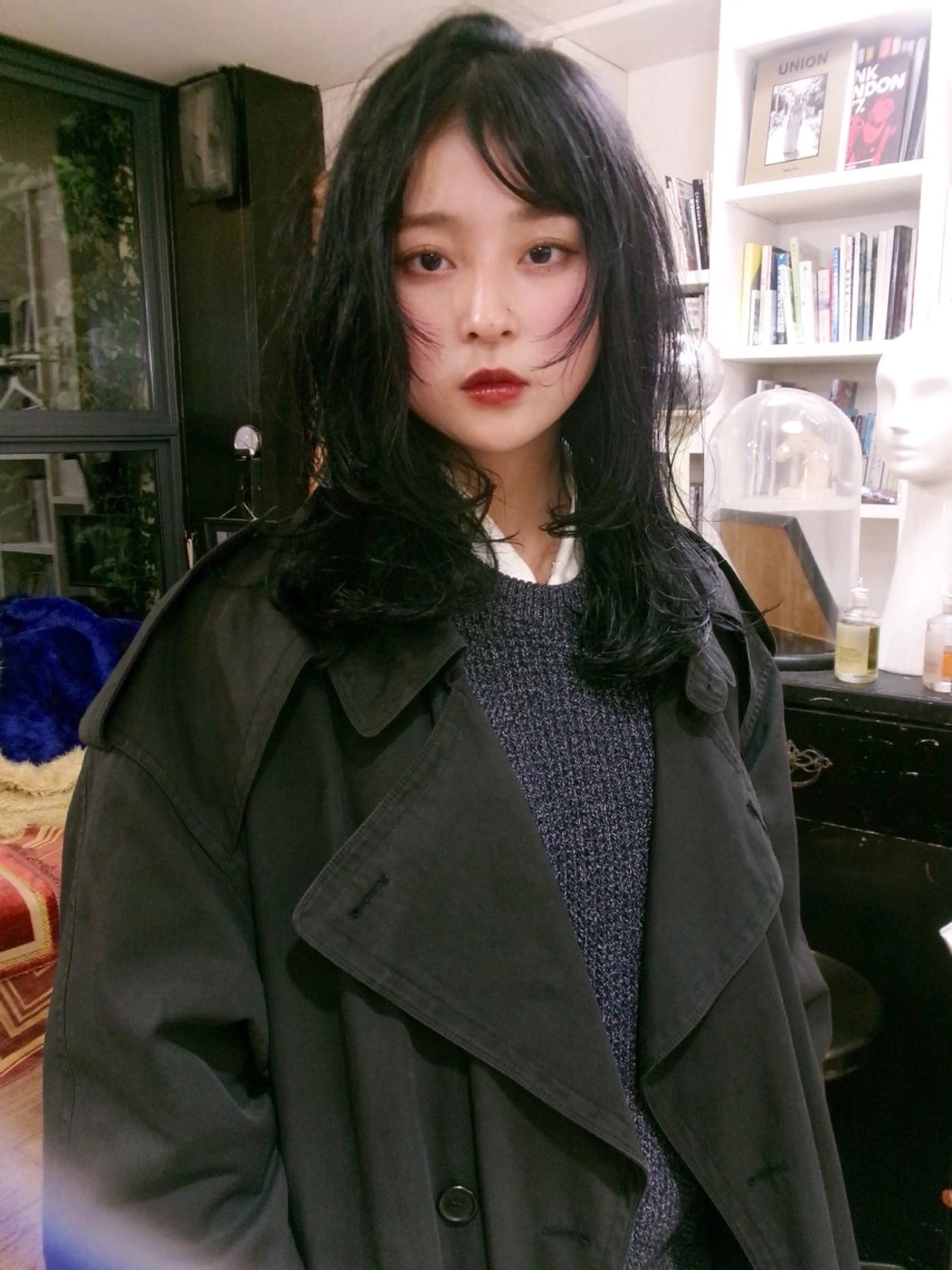 セミロング カラー ヘアアレンジ 早川 豪のヘアスタイル