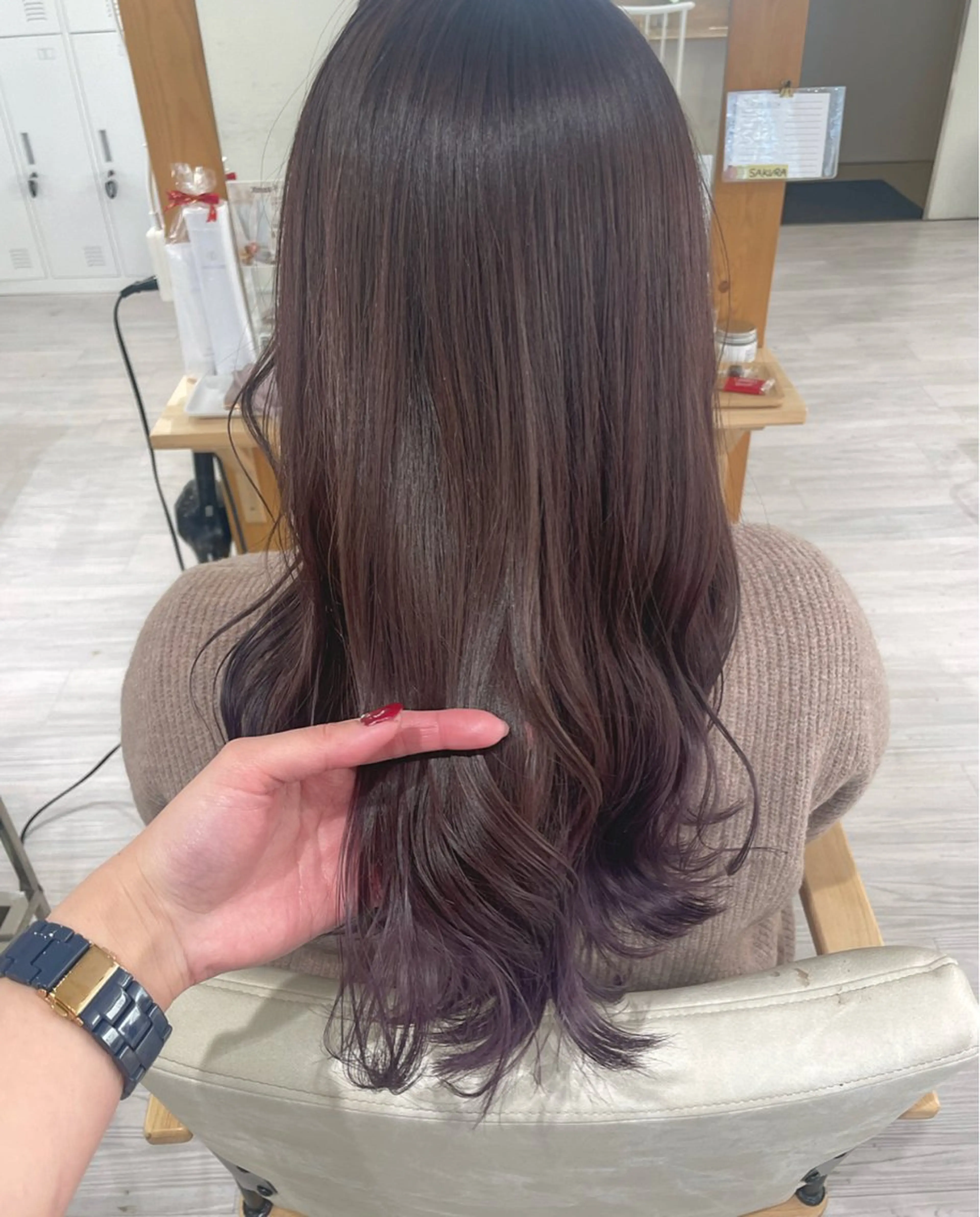 ロング ヘアカラー トリートメント SAKURA♡ 【Rico.】のヘアスタイル