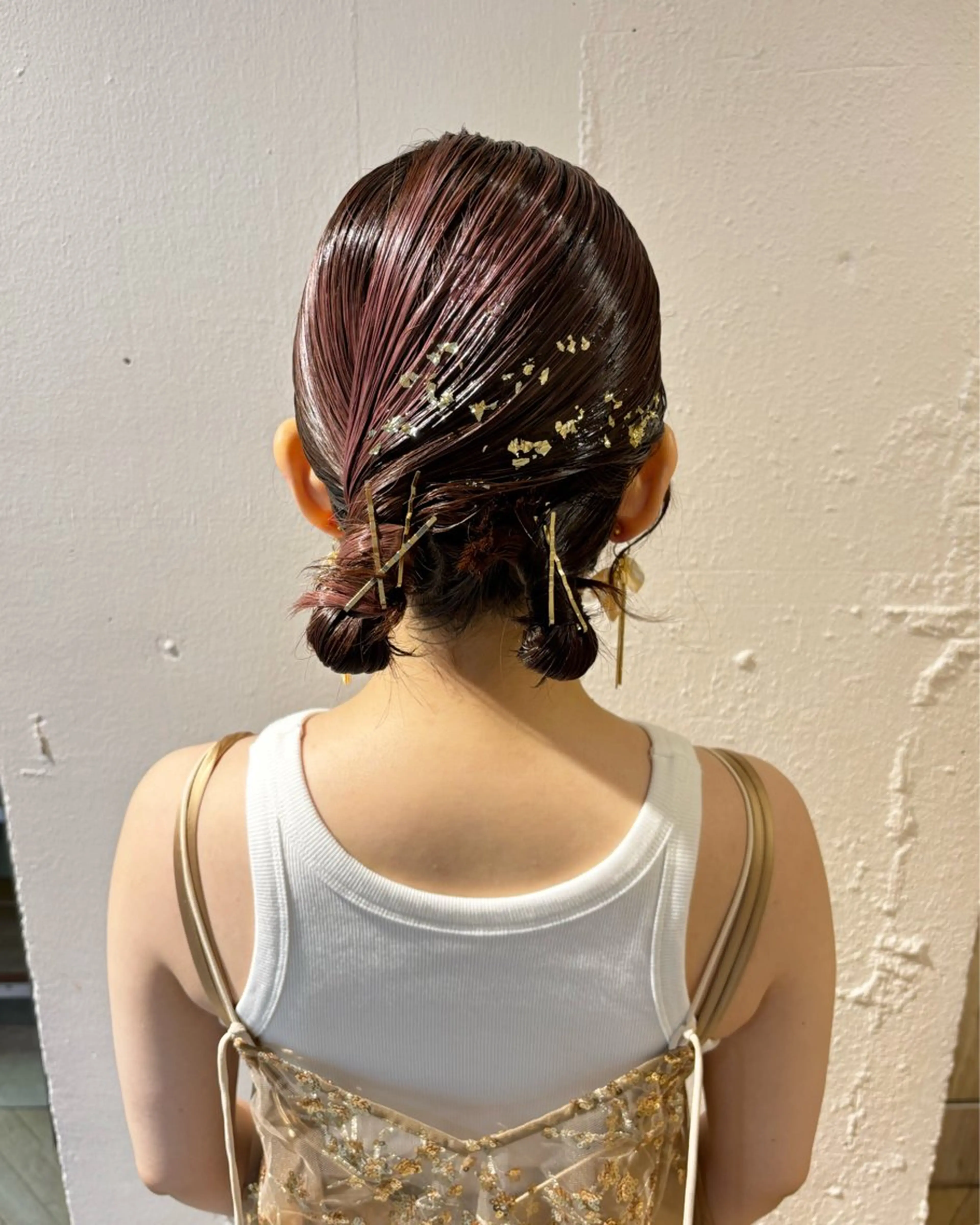 ヘアアレンジ お団子ヘア ボブ ヘアセット サソウ ユリエ🥥のヘアスタイル