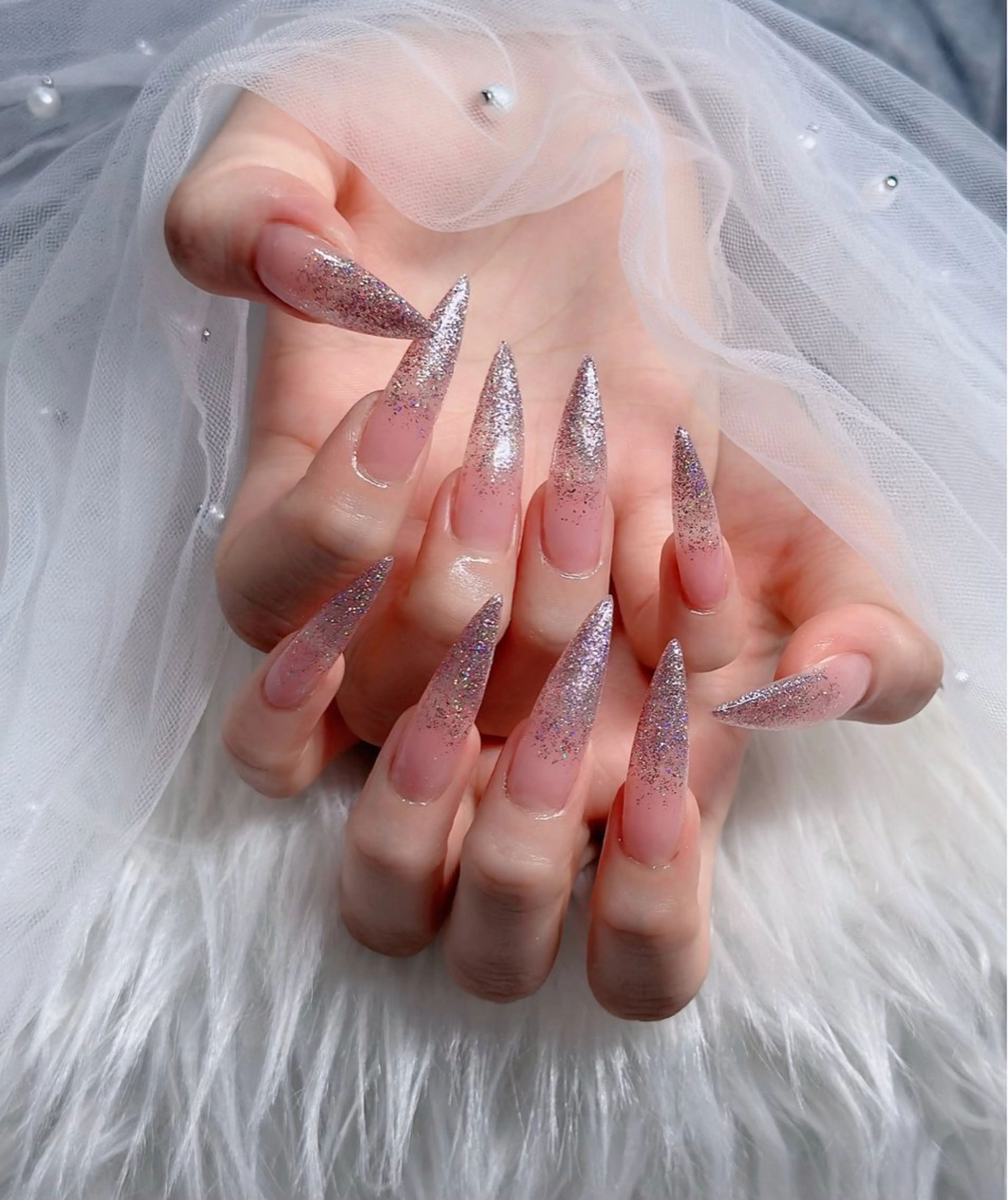ネイル ハート キラキラネイル リボン ハンドネイル キノコ H.babynailのネイルデザイン