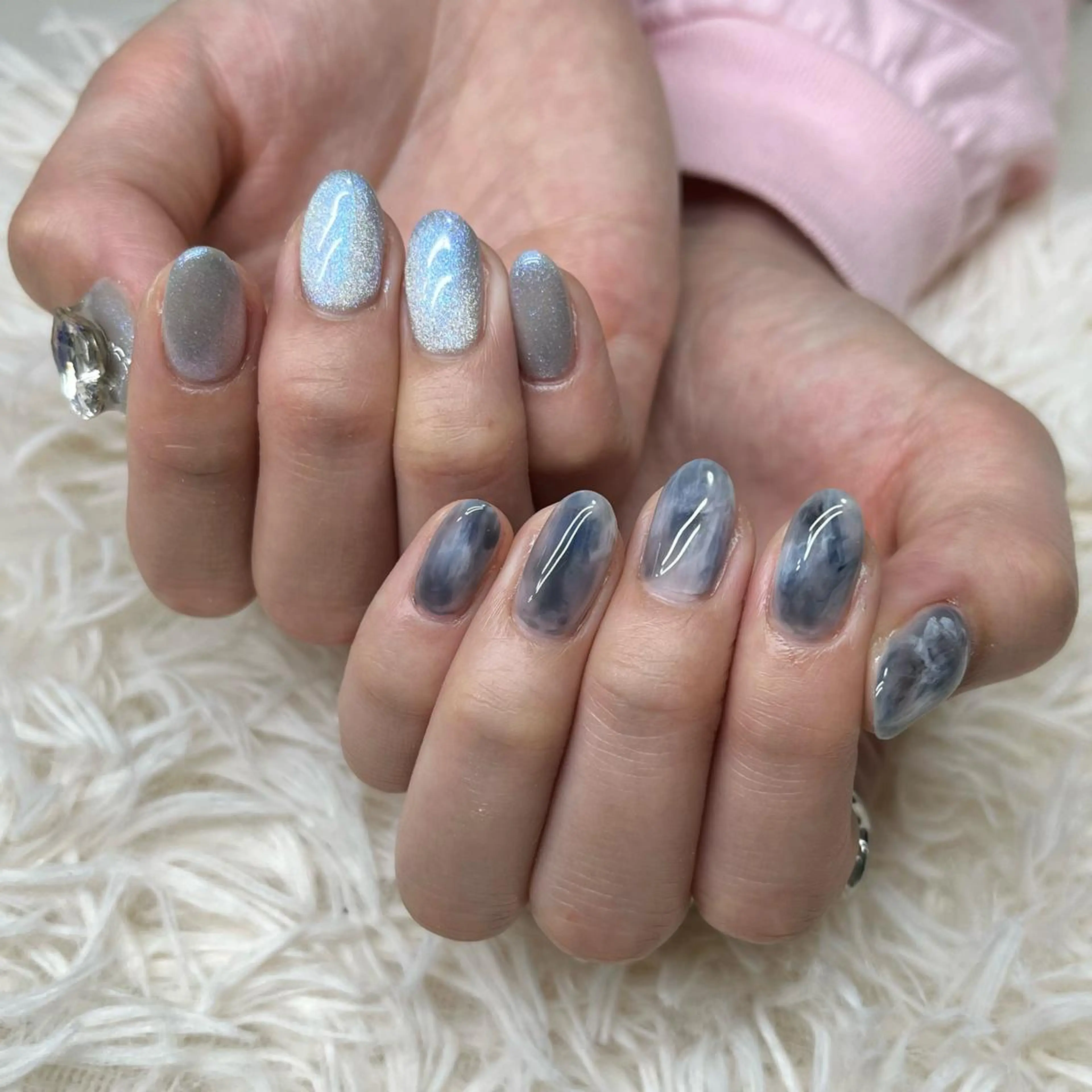 ネイル アートネイル クリアネイル フレンチネイル ジェルネイル ガラスフレンチ 🐕🦺Yappy 💗A-tanのネイルデザイン