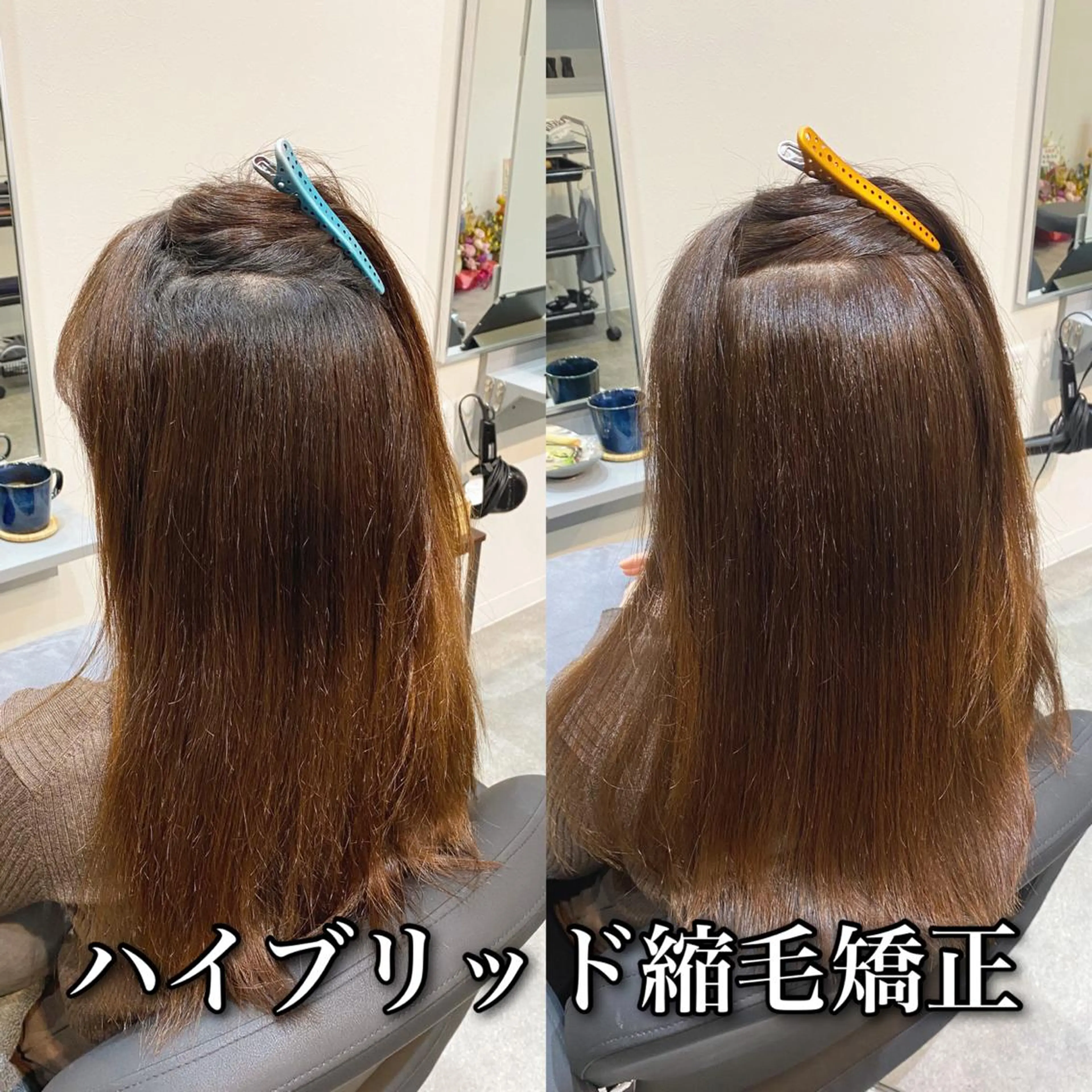ロング カラー パーマ 伸ばしかけ カット ヘアカラー 縮毛矯正 トリートメント "ブリーチ縮毛矯正” /デサキショウヘイのヘアスタイル