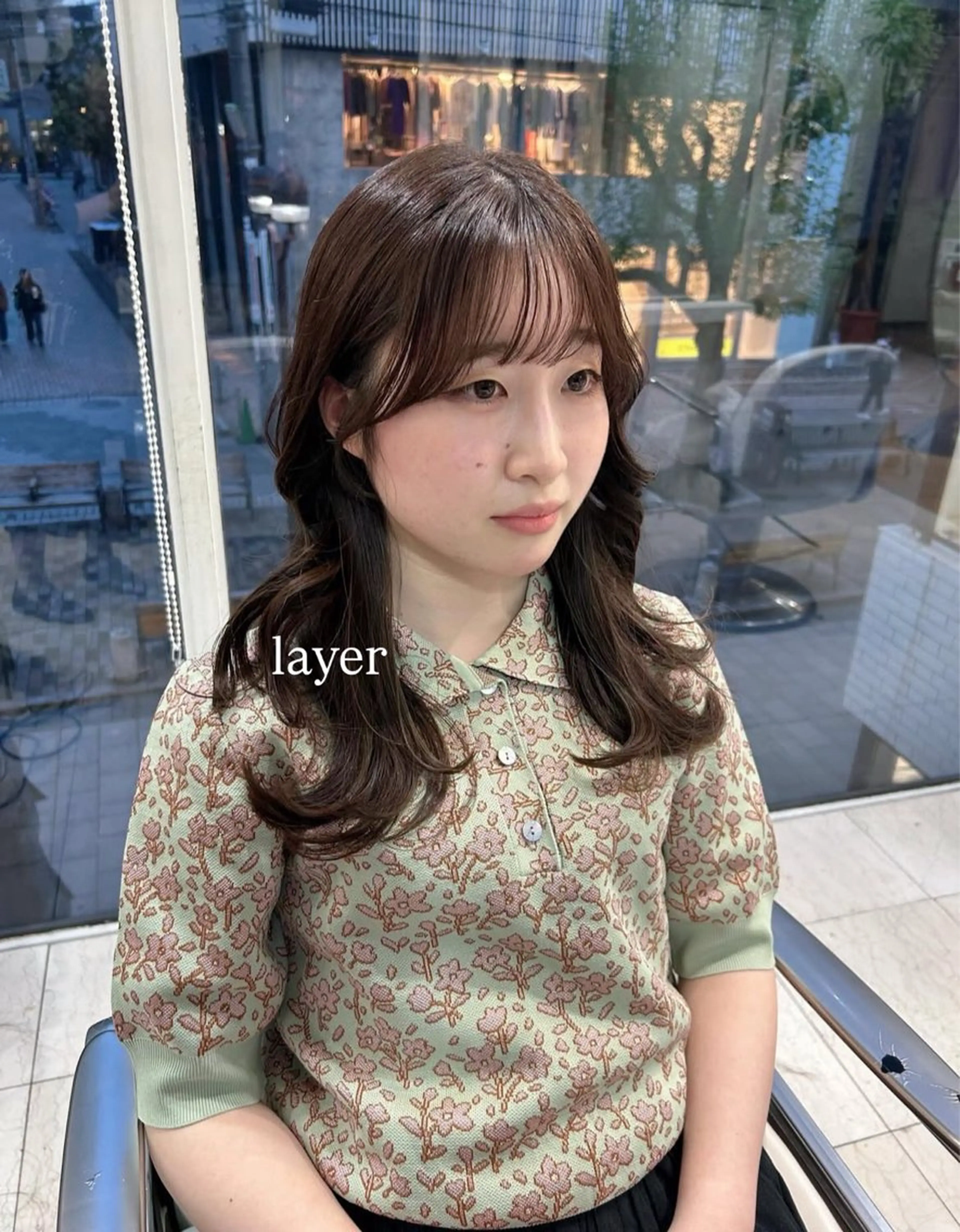 ロング カラー レイヤーカット カット ありむらもえ/ 透明感カラーのヘアスタイル