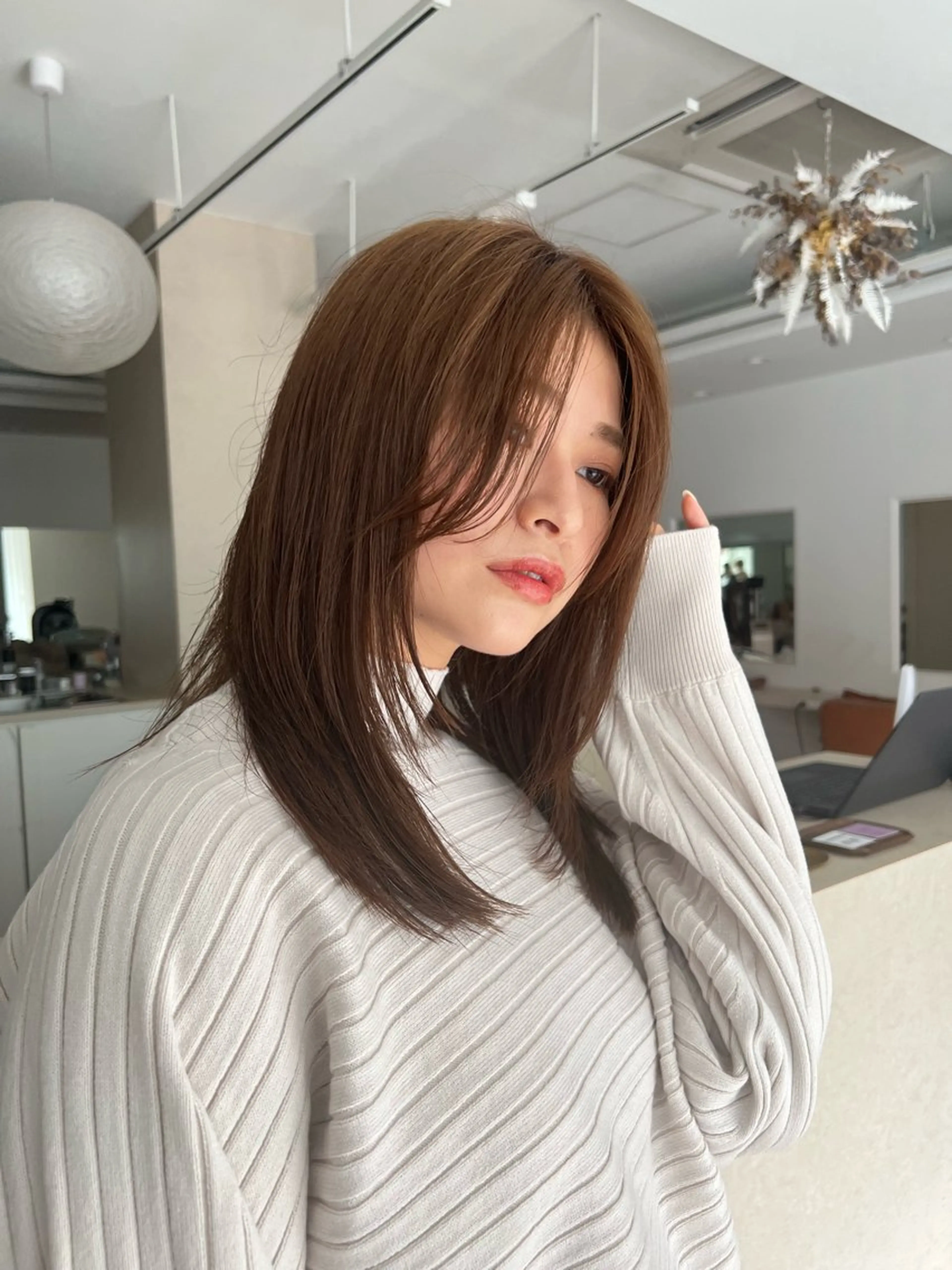 ミディアム ヘアカラー トリートメント ヘッドスパ 縮毛矯正/髪質改善 カット/横山陸人のヘアスタイル