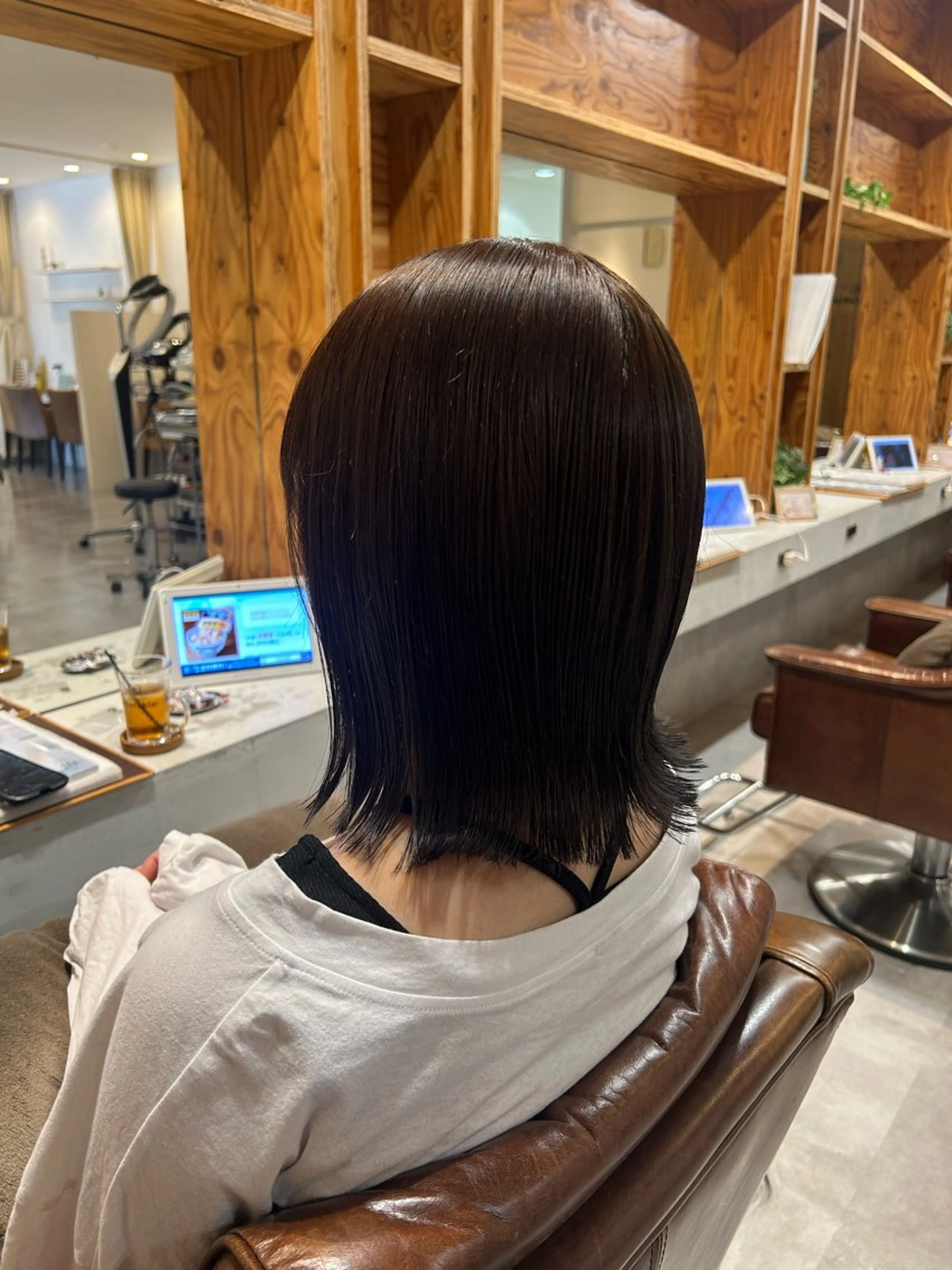 ミディアム カラー ボブ adorable 樋口円のヘアスタイル