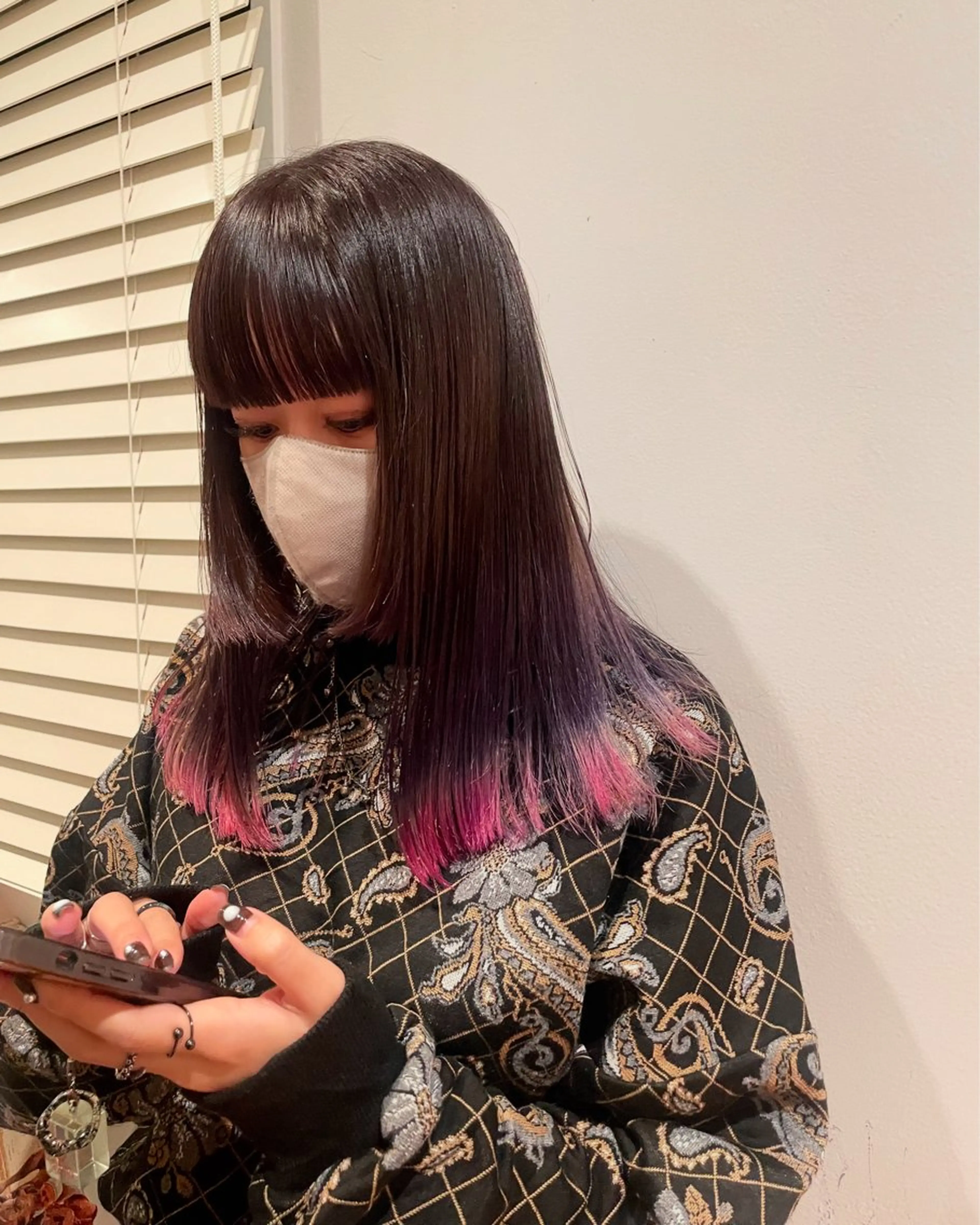 セミロング カラー ヘアカラー トリートメント 優 作のヘアスタイル