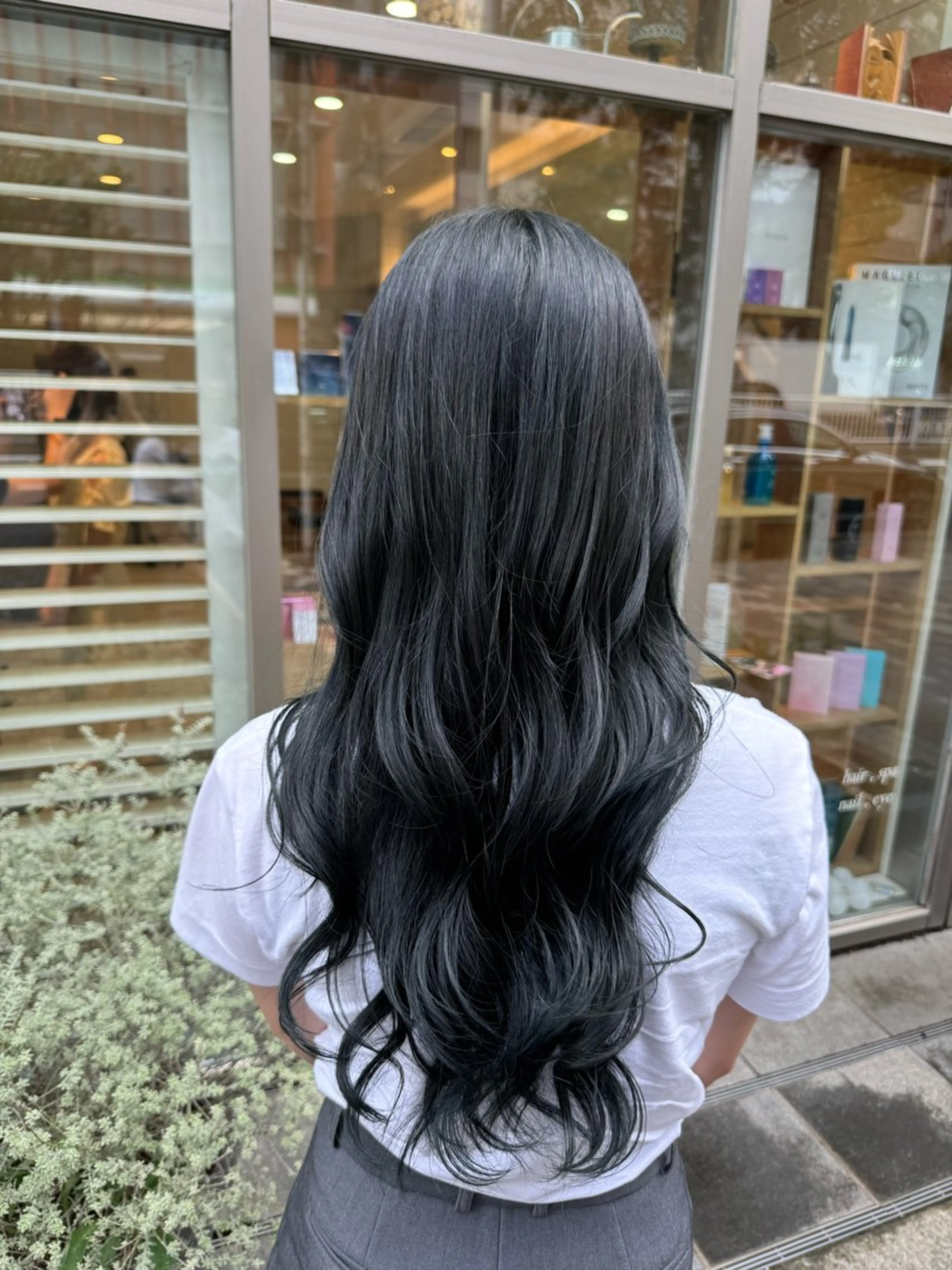 ロング カラー 黒髪 ブルーカラー ブルーブラック 渋谷/メンズカット ✂︎松本英朗✂︎のヘアスタイル