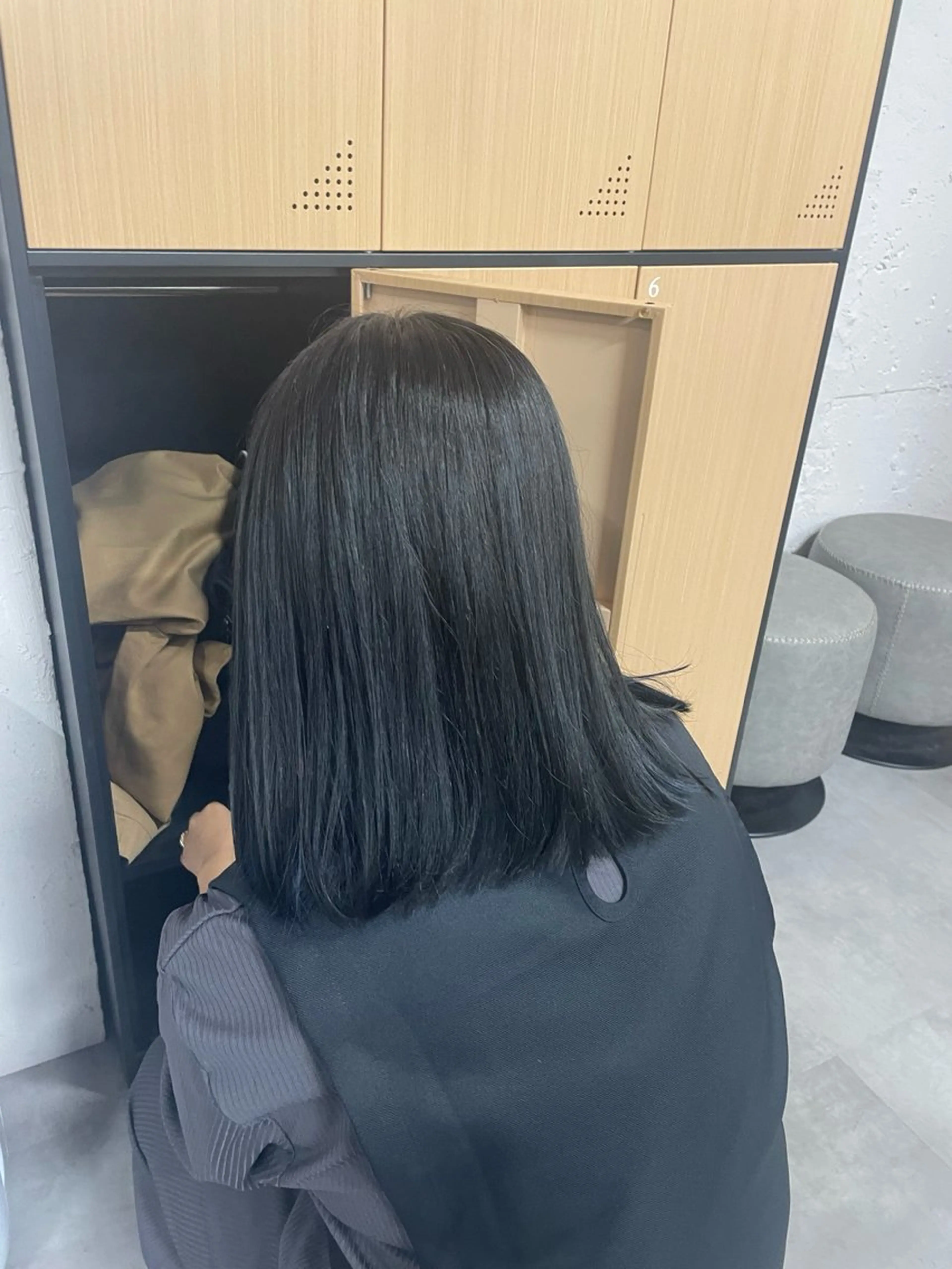 ミディアム ヘアカラー tokute 中野真咲🐺のヘアスタイル