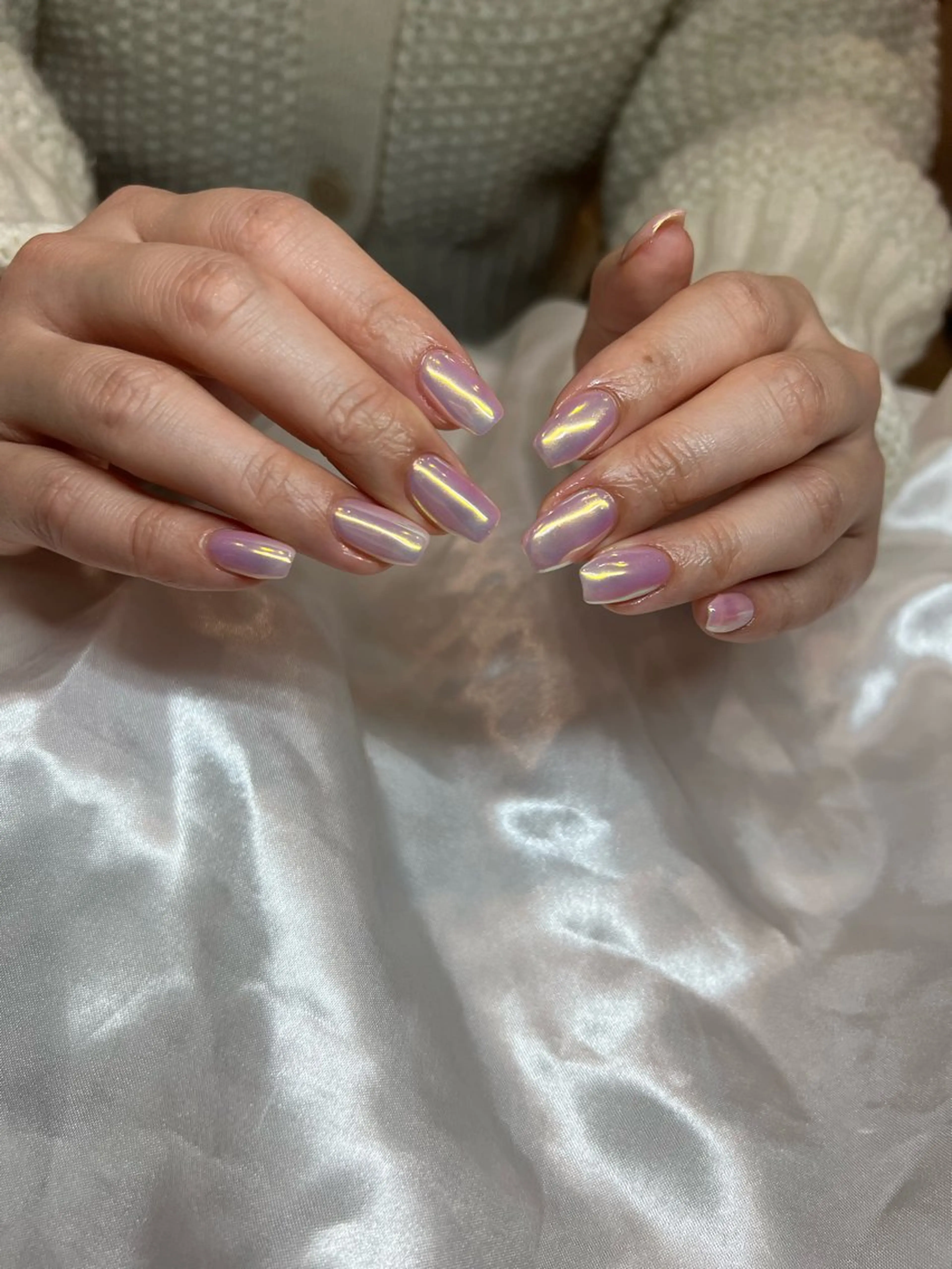 【HAND】他店オフ/パラジェル無料🆓ミラーネイル8,100円（ベースカラー追加は別途1,100円）の写真