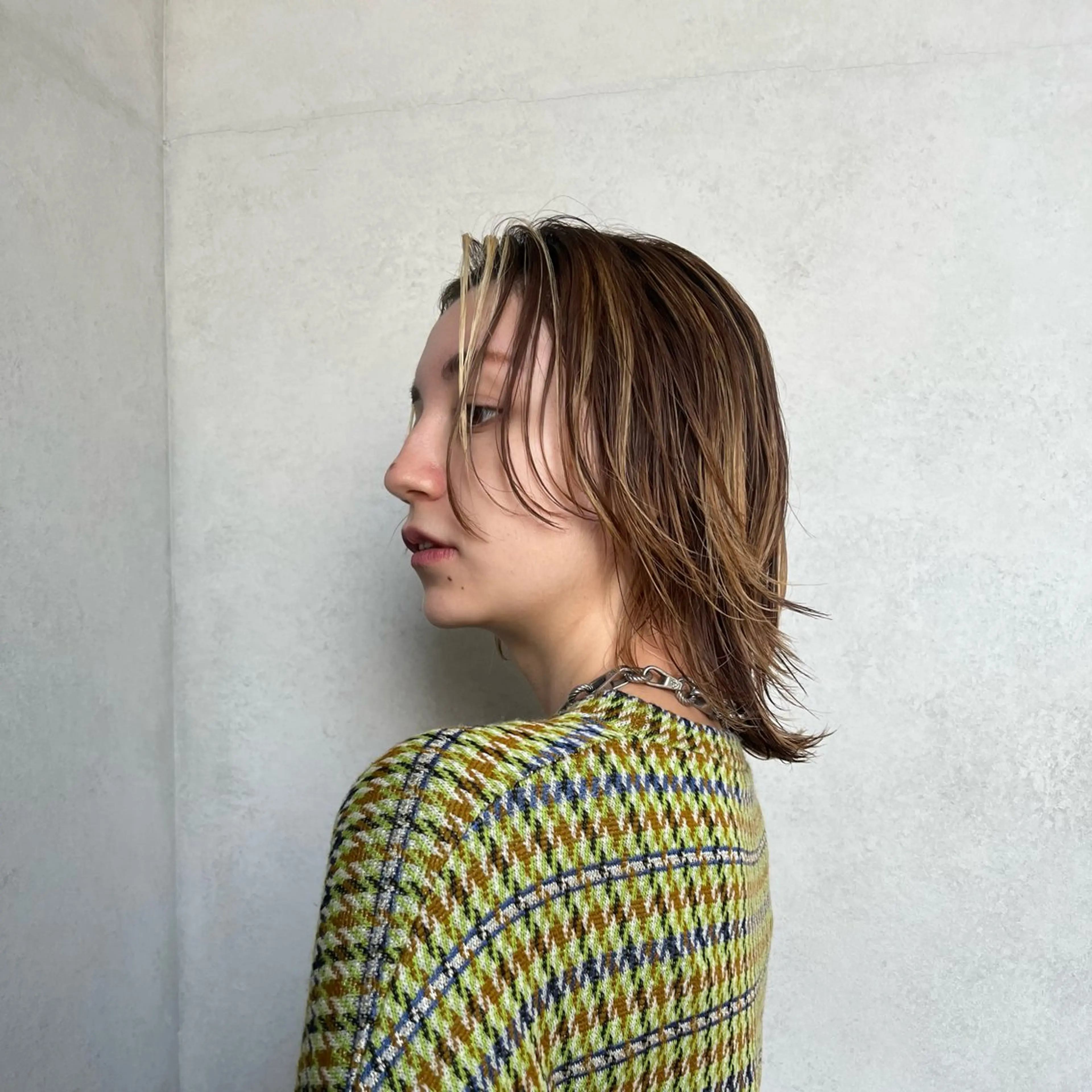 ミディアム カラー デザインカラー ハイライトカラー ハイライト カット ヘアカラー メンズ/レディース/ パーマ 村松蒼真のヘアスタイル