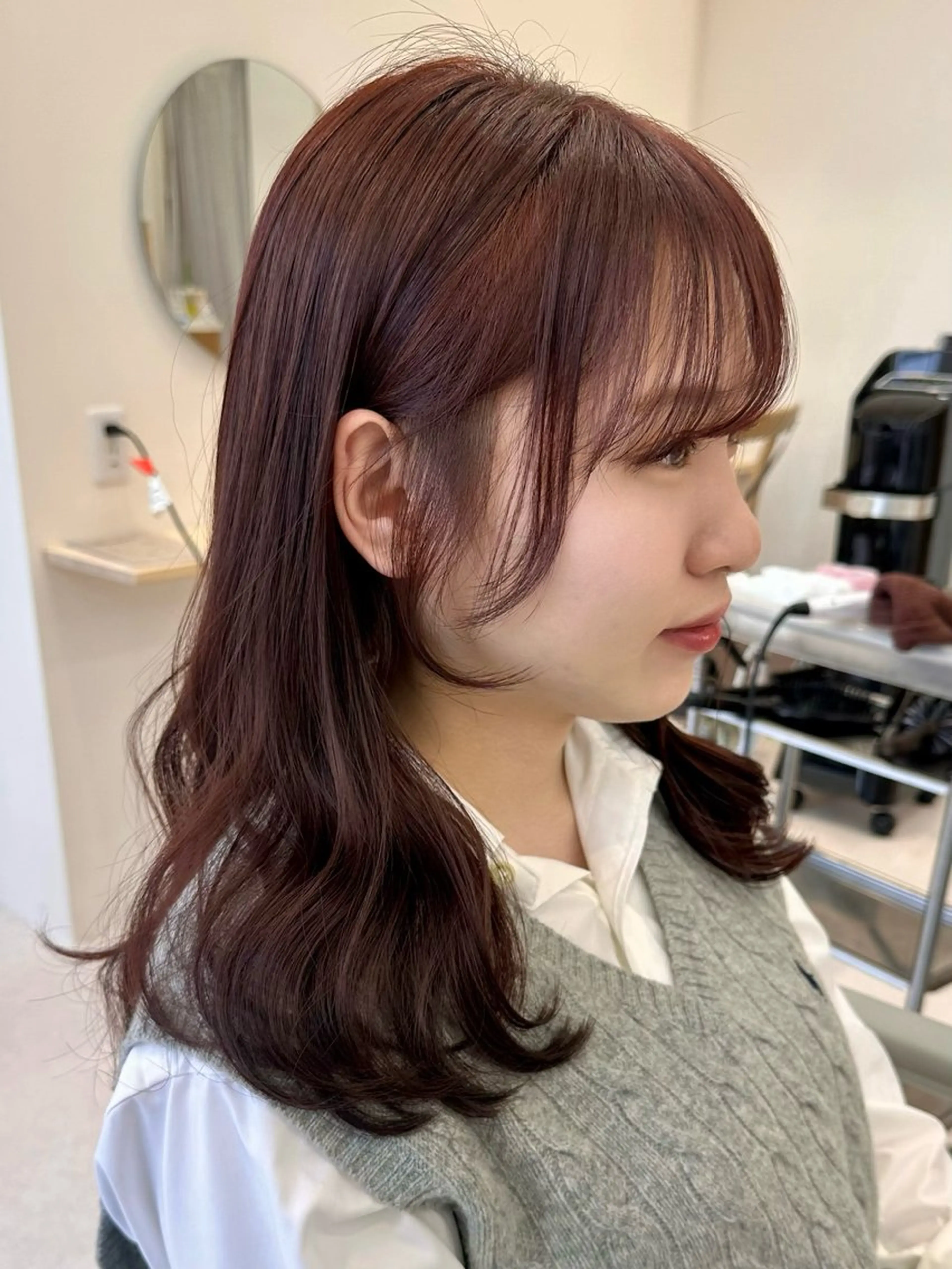 セミロング カラー カット ヘアカラー トリートメント 🪭risa 暖色/レイヤー🪭のヘアスタイル