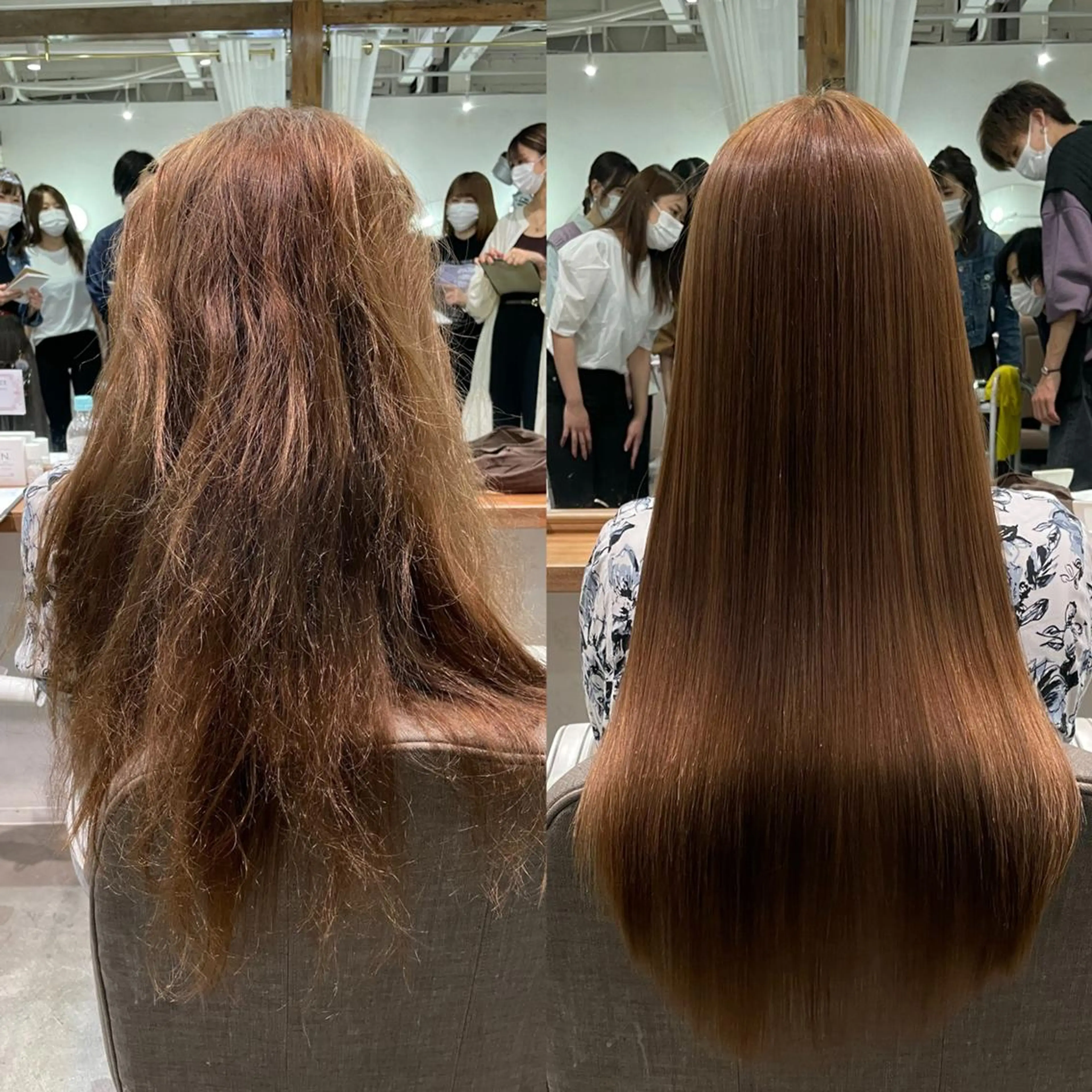 ロング お団子ヘア ミストバング ボブ ハイライト 姫カット カット トリートメント 山本 みづきのヘアスタイル