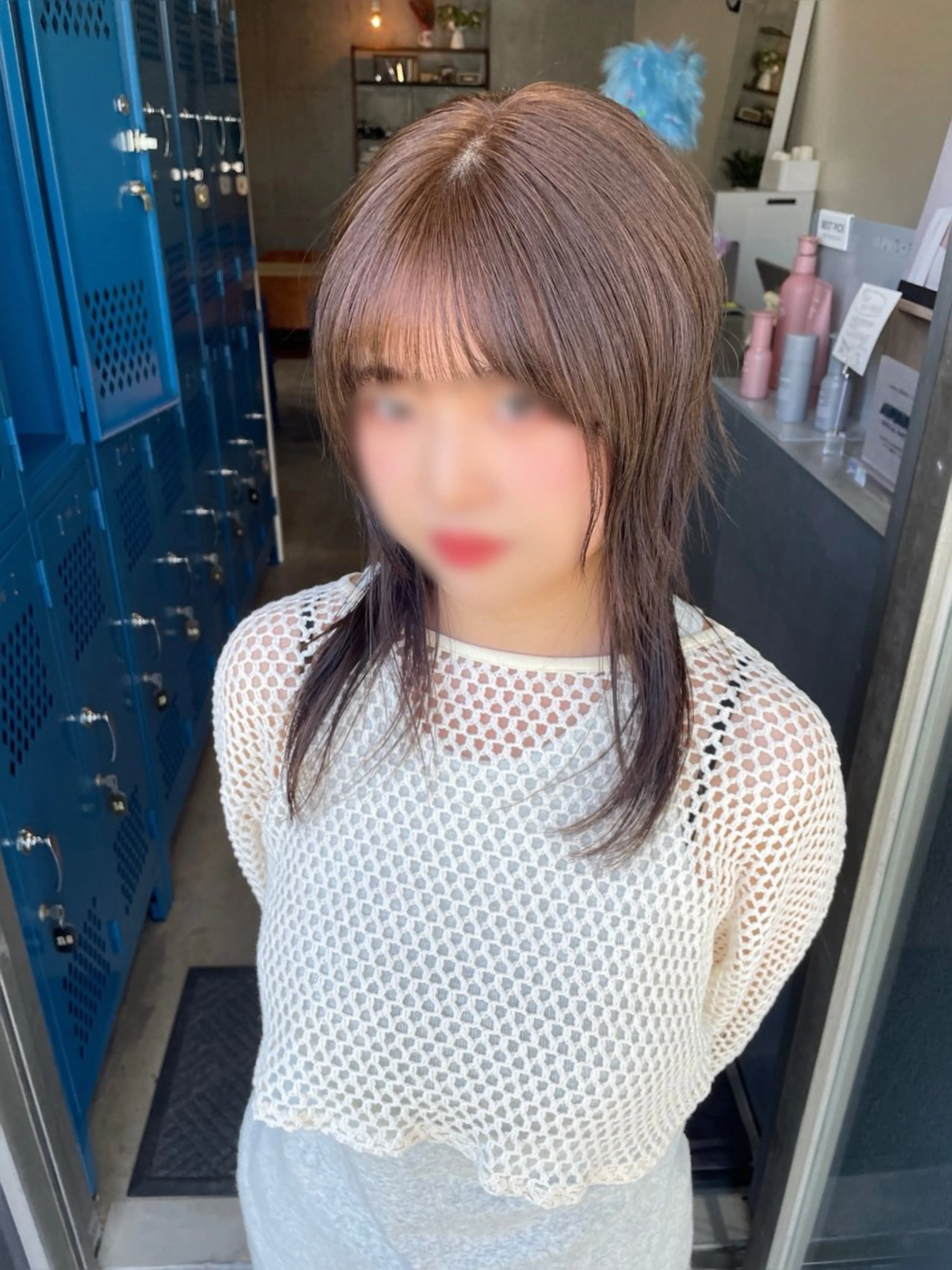 ロング ハイレイヤー 韓国風ヘア レイヤーカット カット レイヤーハッシュカッ トカラー専門美容師のヘアスタイル