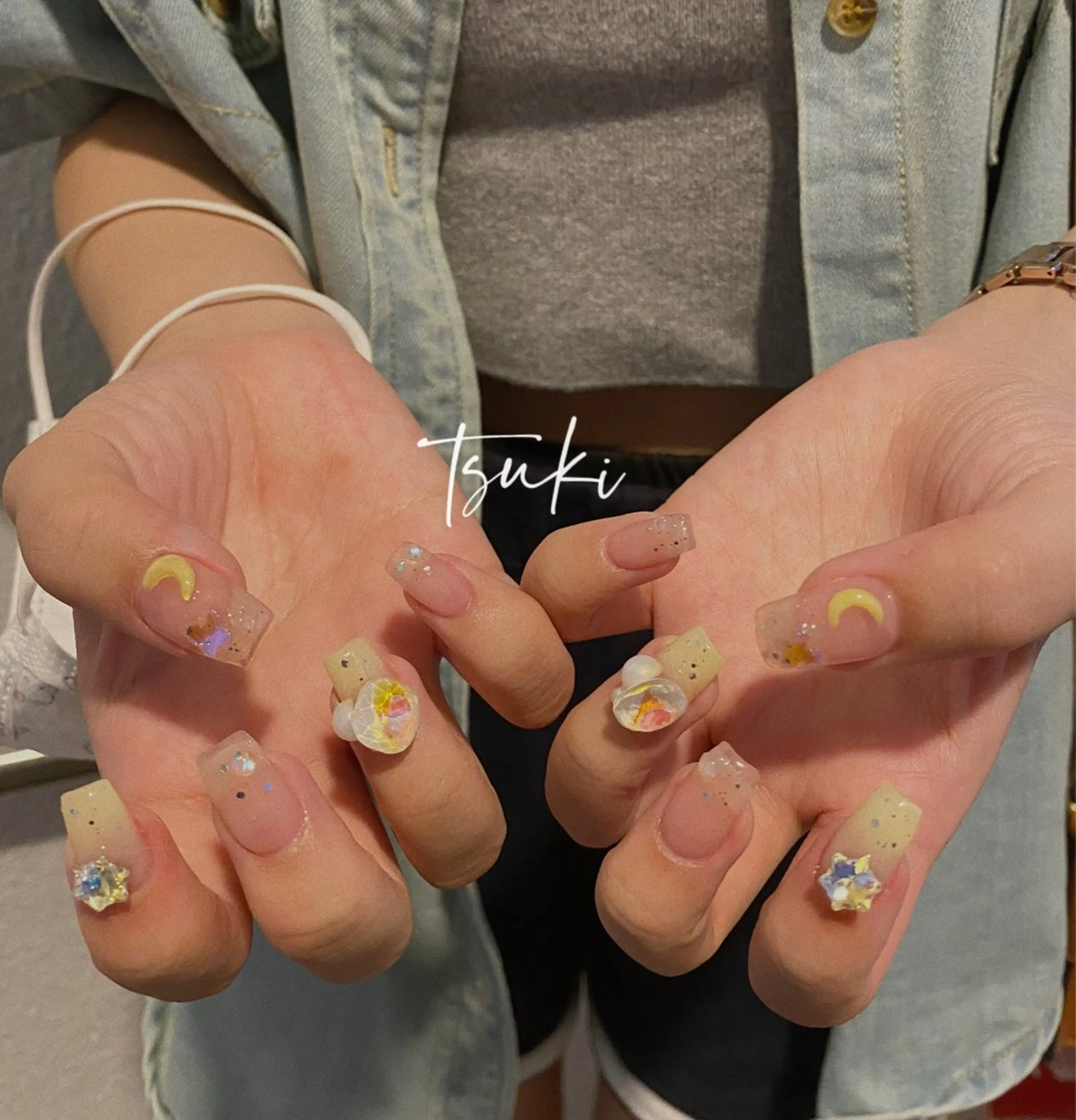 ロング ネイル ハンドネイル LUNA Nail salon💕のネイルデザイン