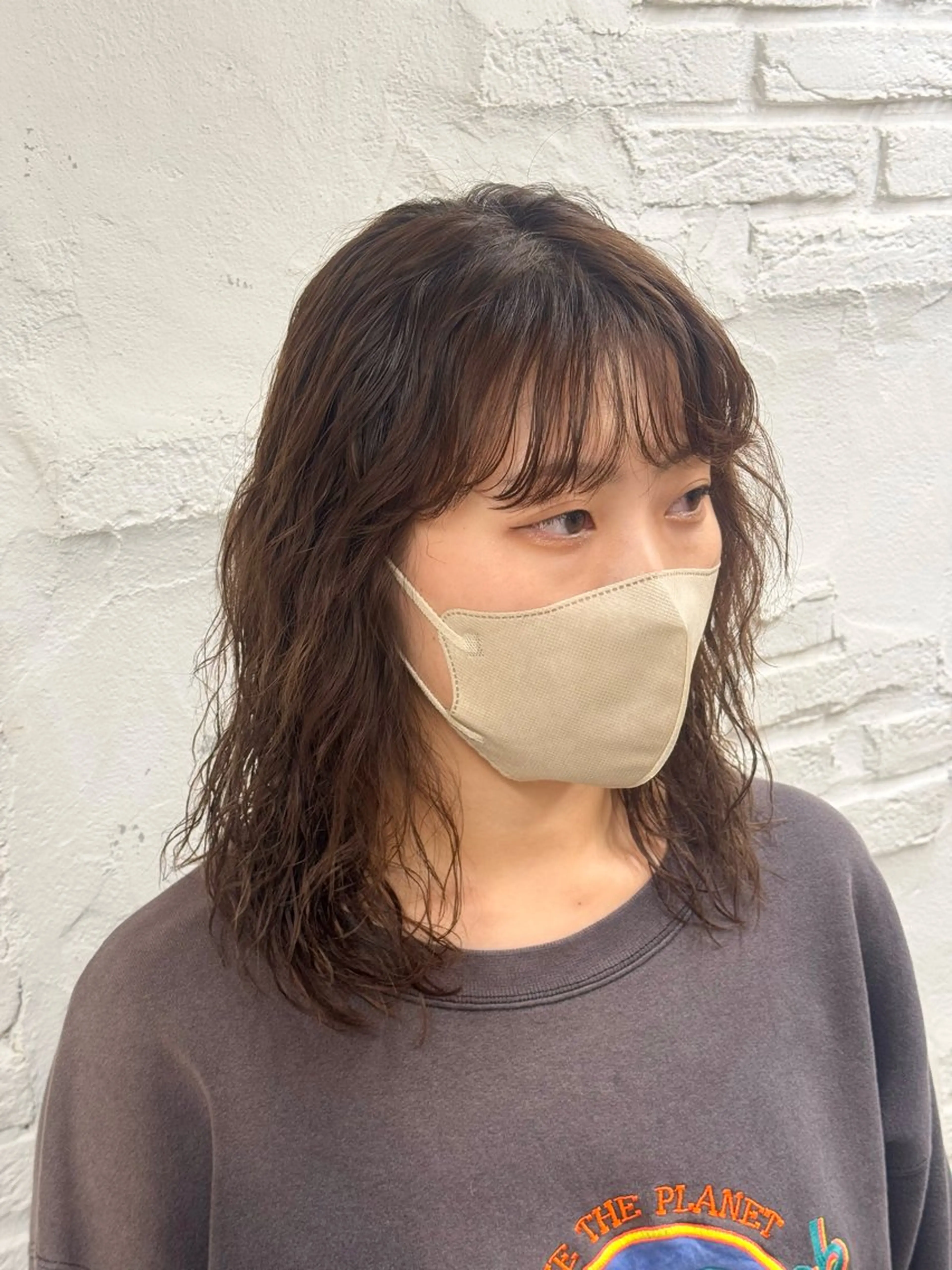 セミロング カット パーマ MINT Moeのヘアスタイル