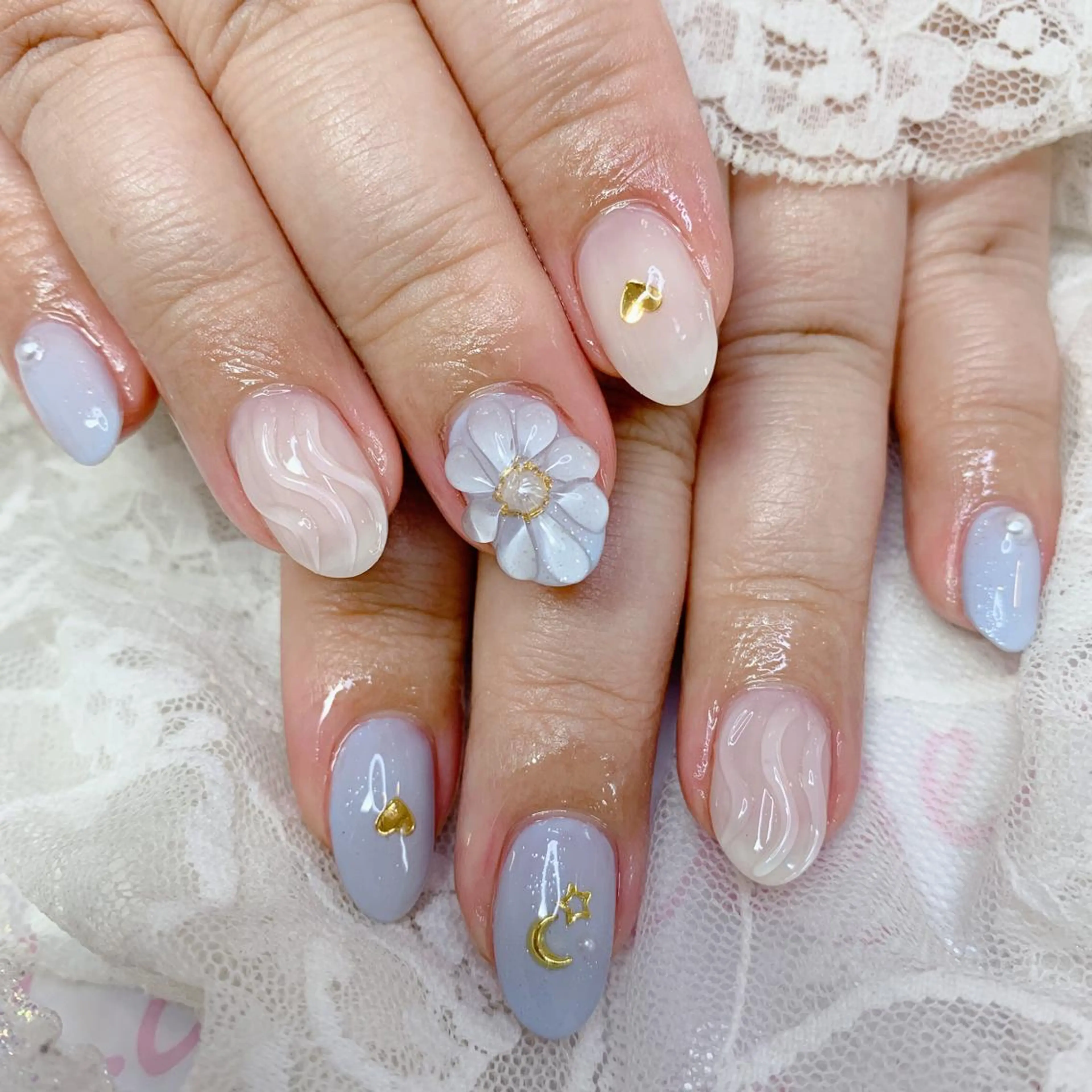 ネイル ハンドネイル La neige* yuki 🥯🍑のネイルデザイン