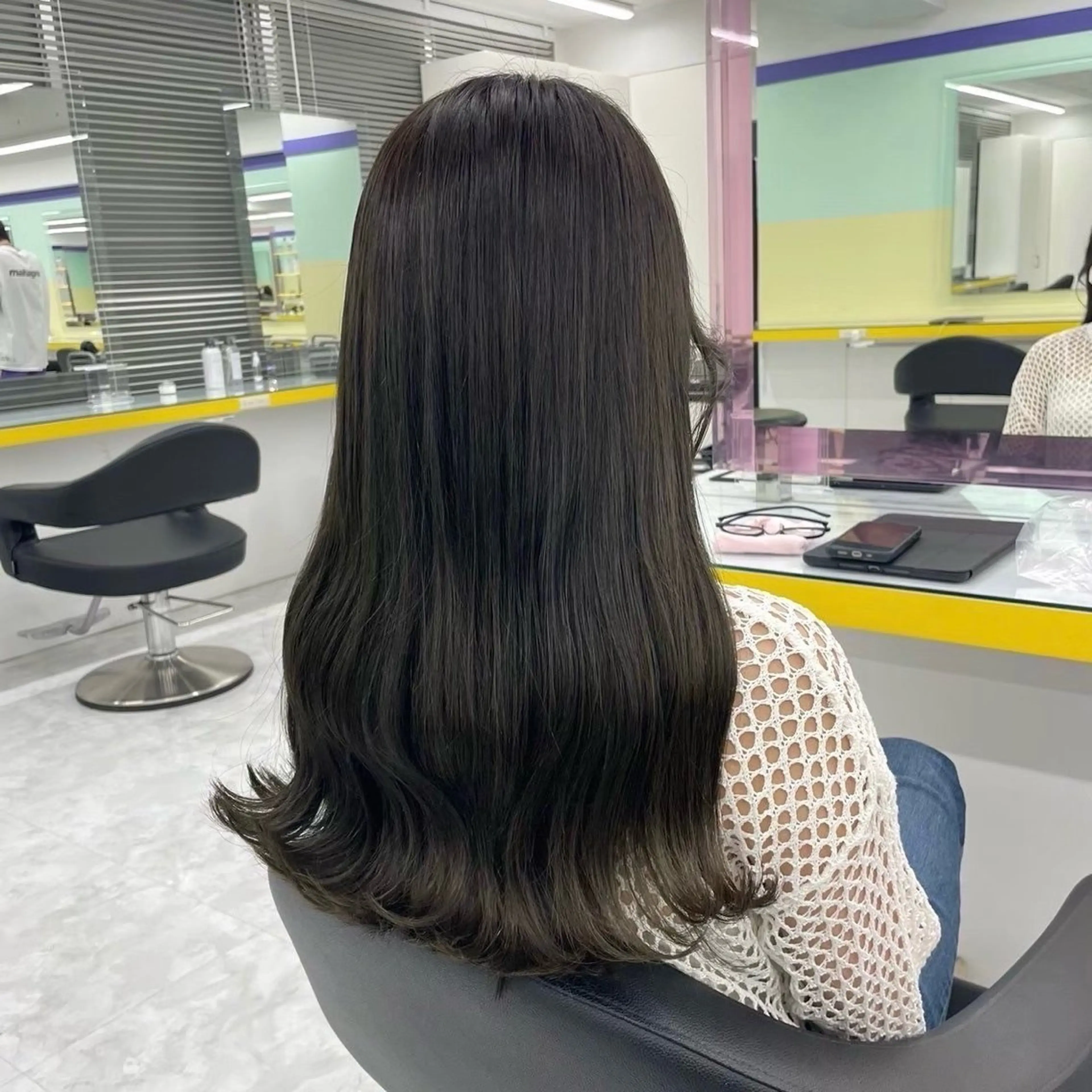 ロング カラー ヘアカラー トリートメント 海外風ブリーチなし 🫒Rion🫒🩶のヘアスタイル