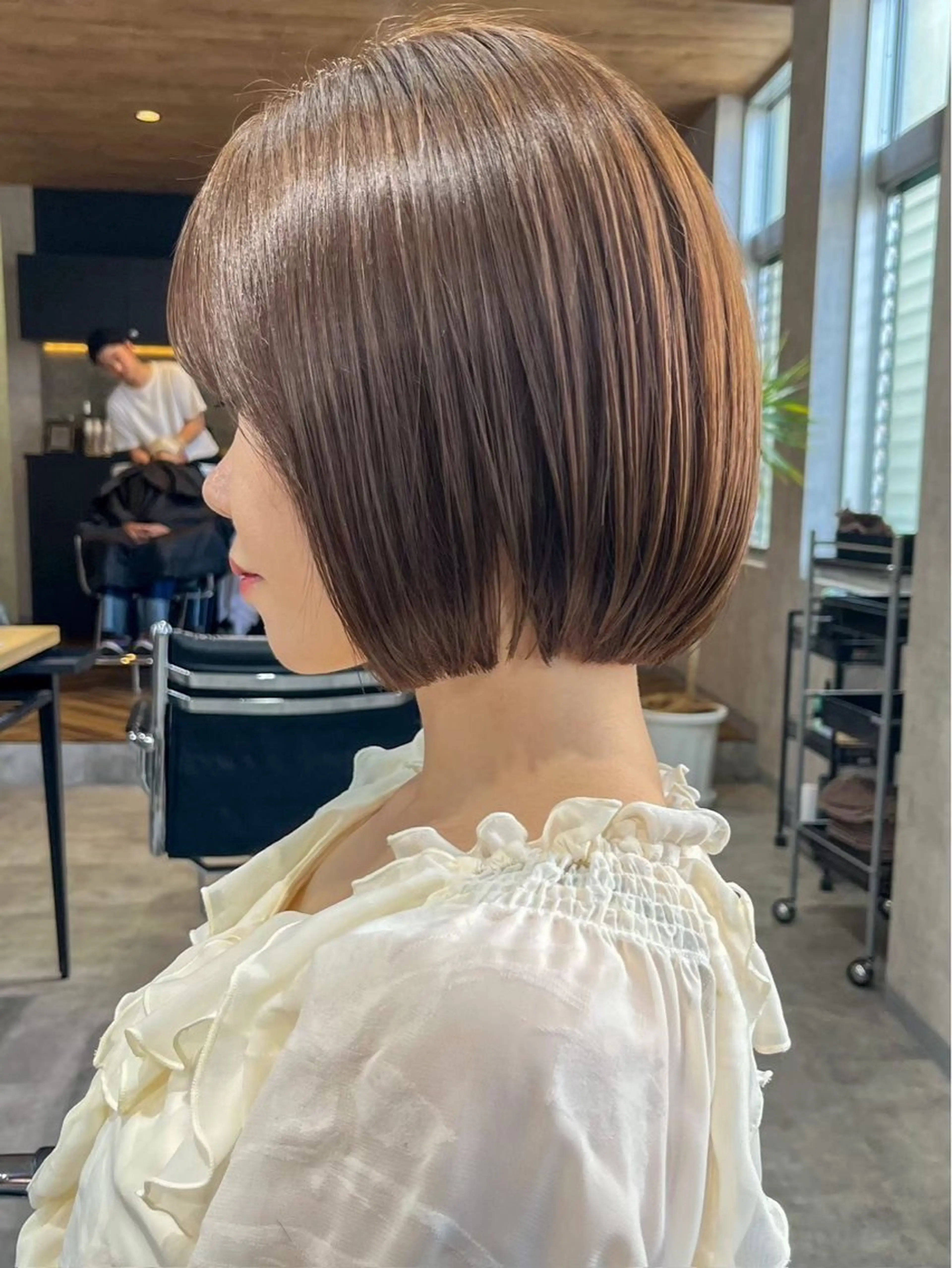 ショート カラー ヘアカラー トリートメント 飯田 晟恭のヘアスタイル