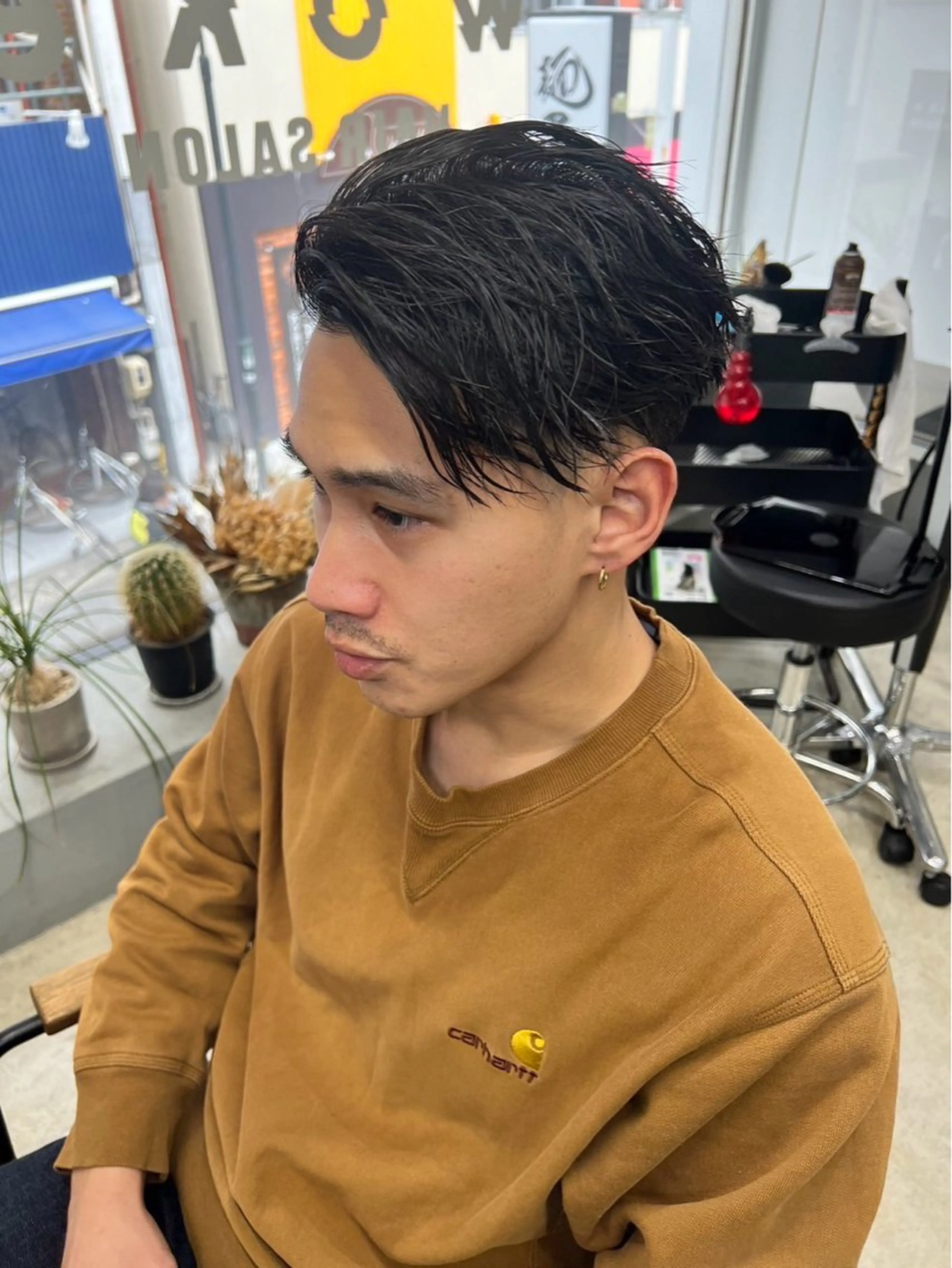 ショート パーマ メンズ カット パーマ メンズ専門サロン wokeのヘアスタイル