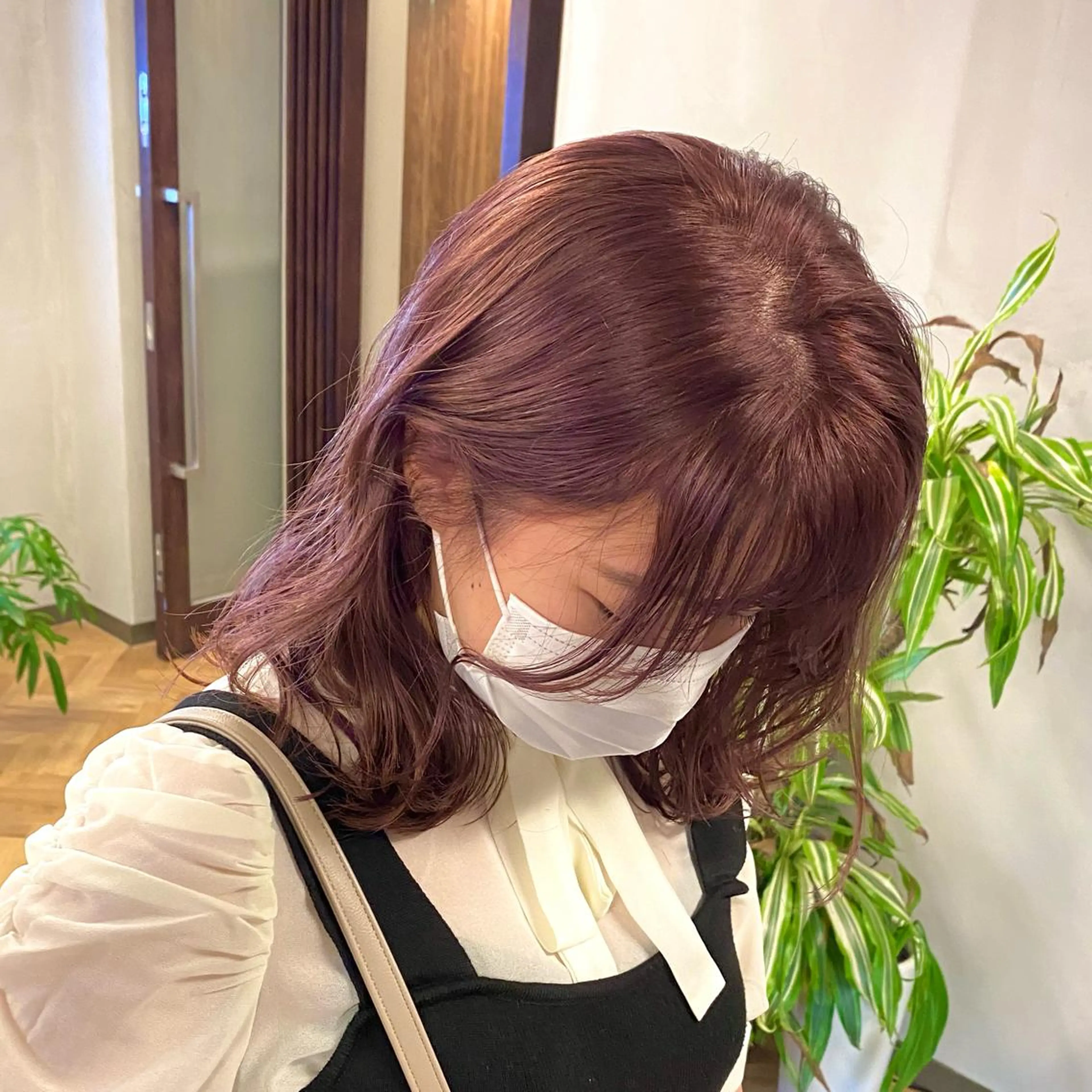 ミディアム カラー パーマ ヘアアレンジ メンズ キッズ ネイル マツエク・マツパ カット ヘアカラー EMANON梅田店所属・前川 朋香のヘアスタイル