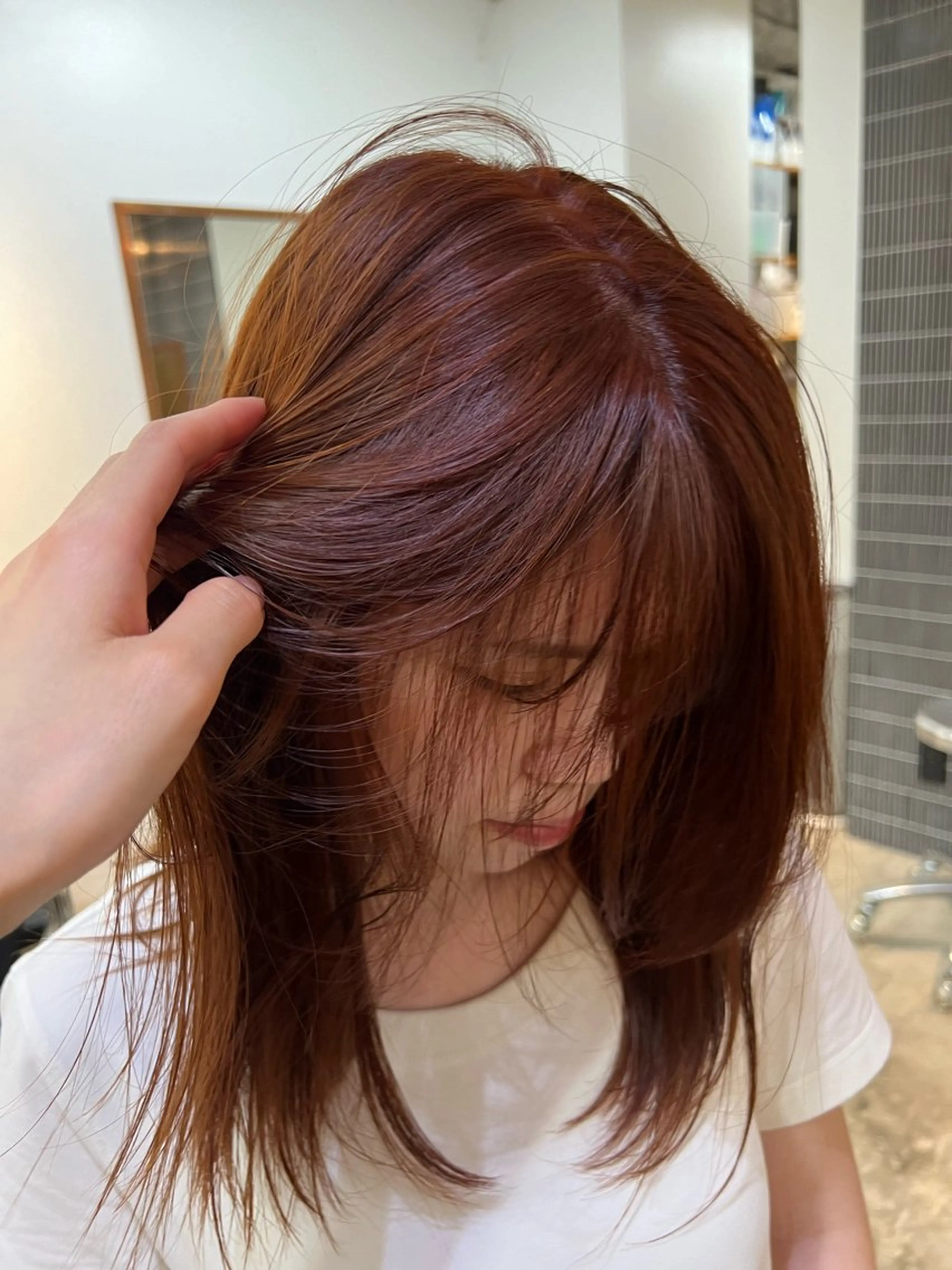 ミディアム カラー ヘアカラー 三谷 はるなのヘアスタイル