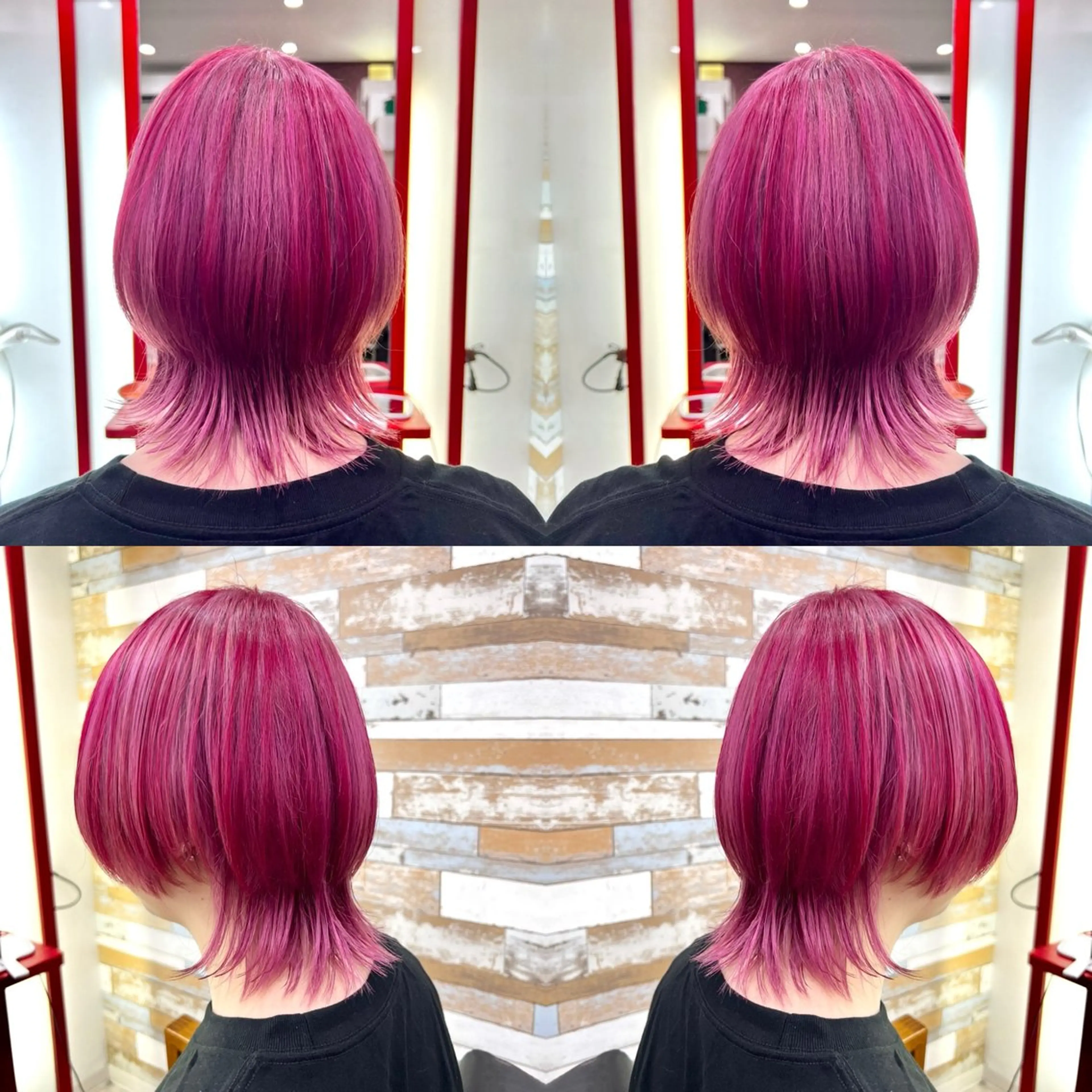 ショート カラー ヘアカラー トリートメント "PEPPU "所属・派手髪、透明感カラー ショートヘアShinのヘアスタイル