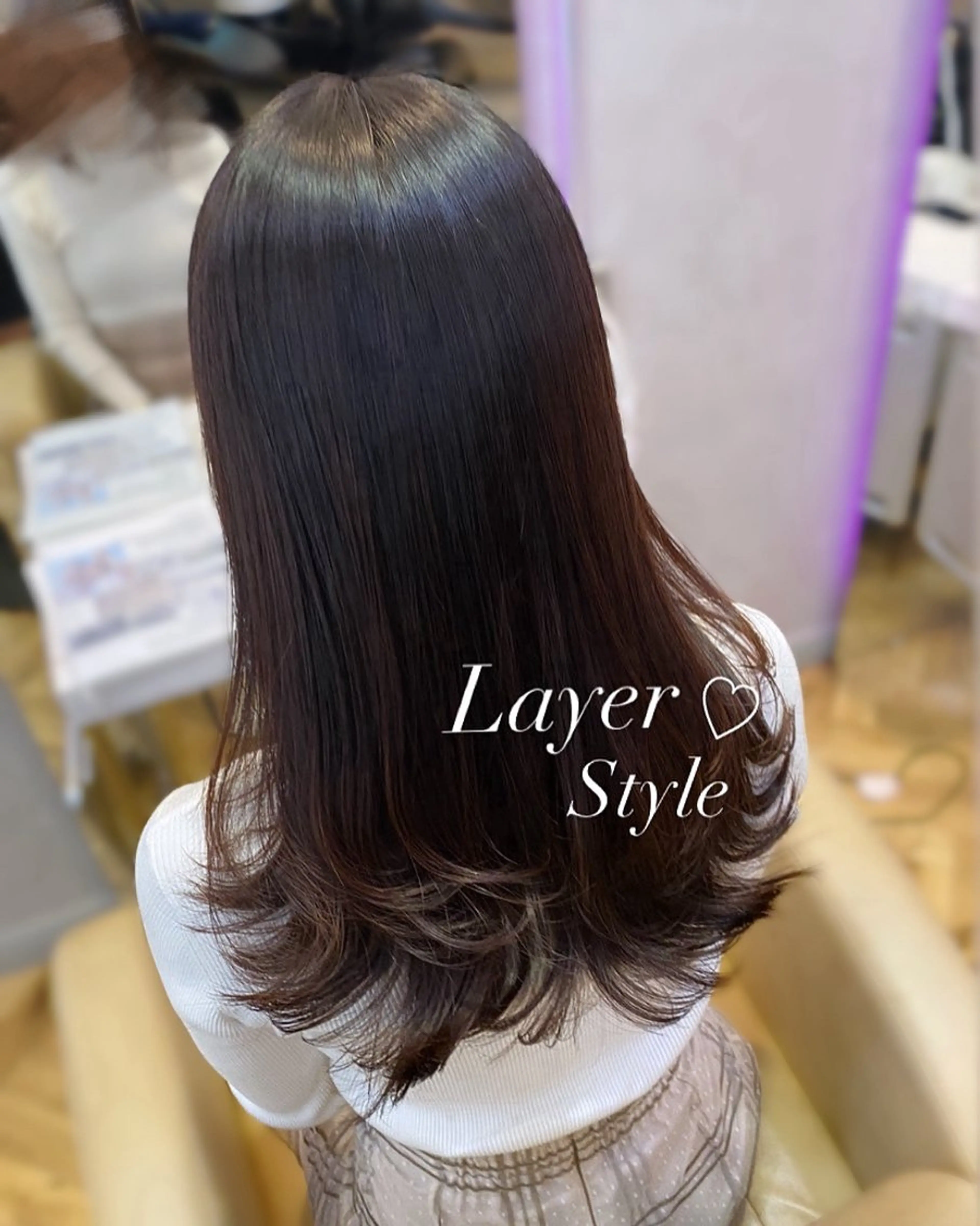 ロング 上品♡韓国レイヤー ‎🤍のの‎🤍のヘアスタイル