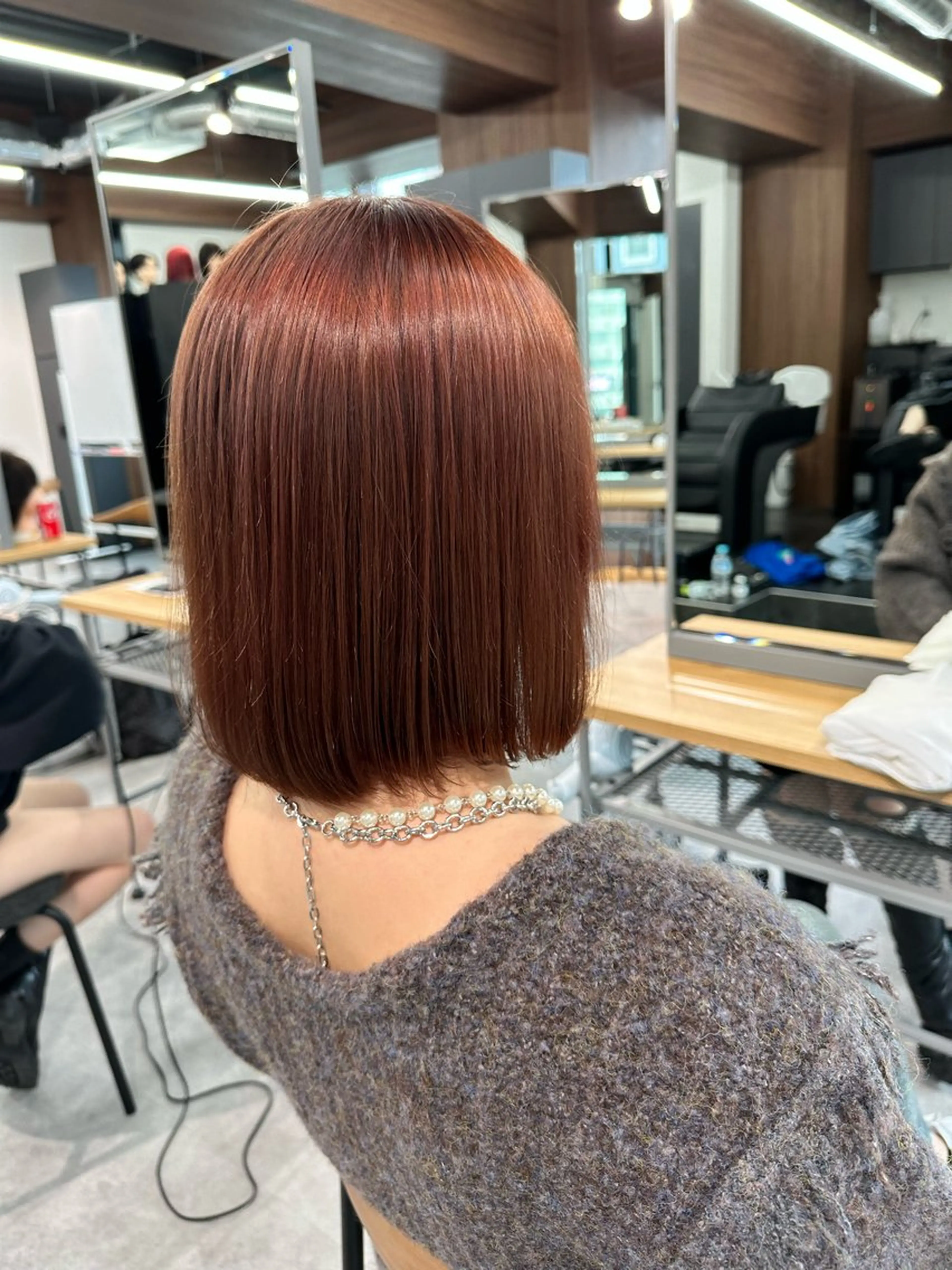 カラー ボブ カット ヘアカラー トリートメント 縮毛矯正💎ショート /ブリーチ❣️ともきのヘアスタイル
