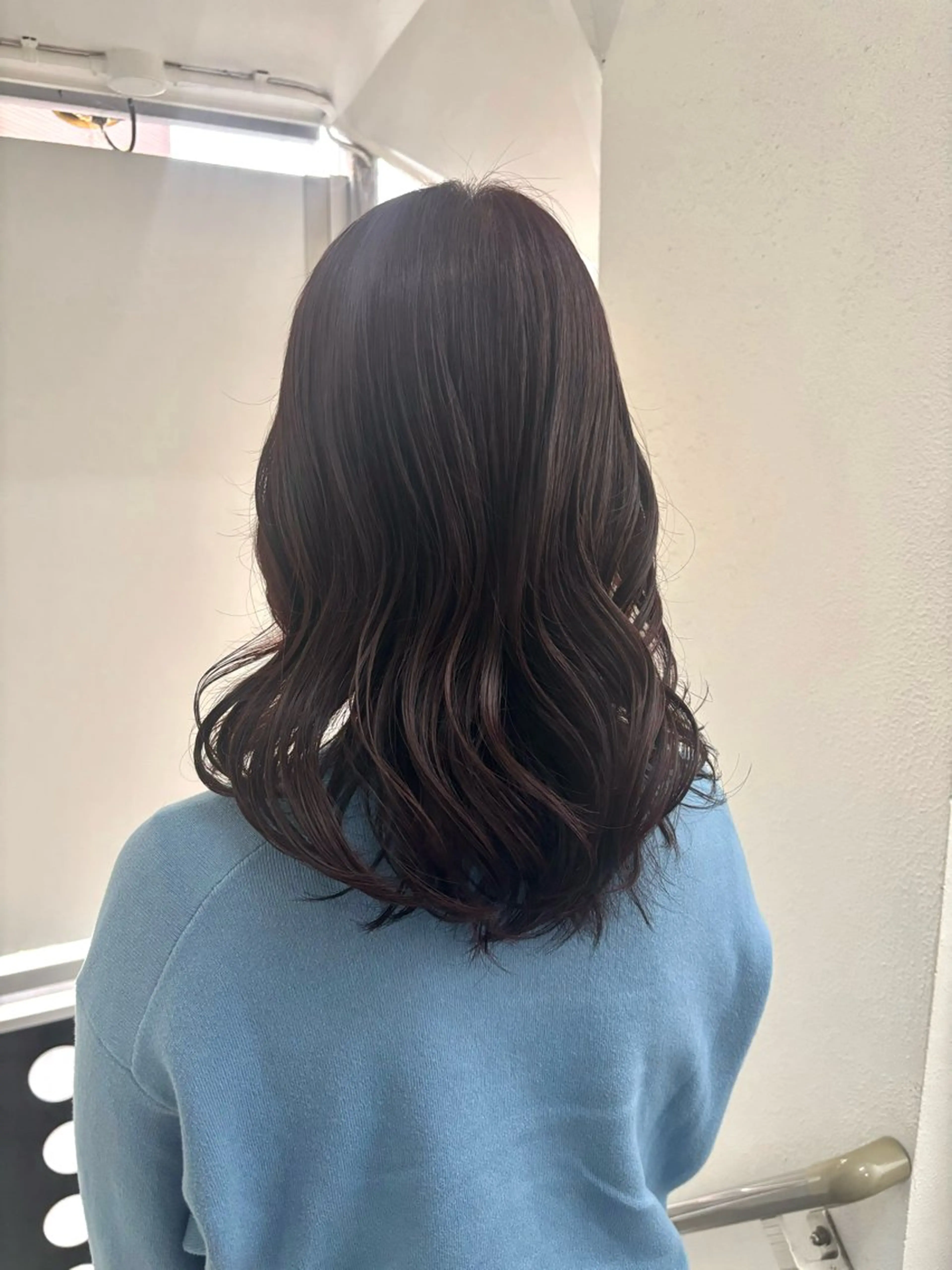 セミロング カラー ブラウンカラー ピンクカラー ピンクブラウン カット ヘアカラー トリートメント 田代 佳穂のヘアスタイル