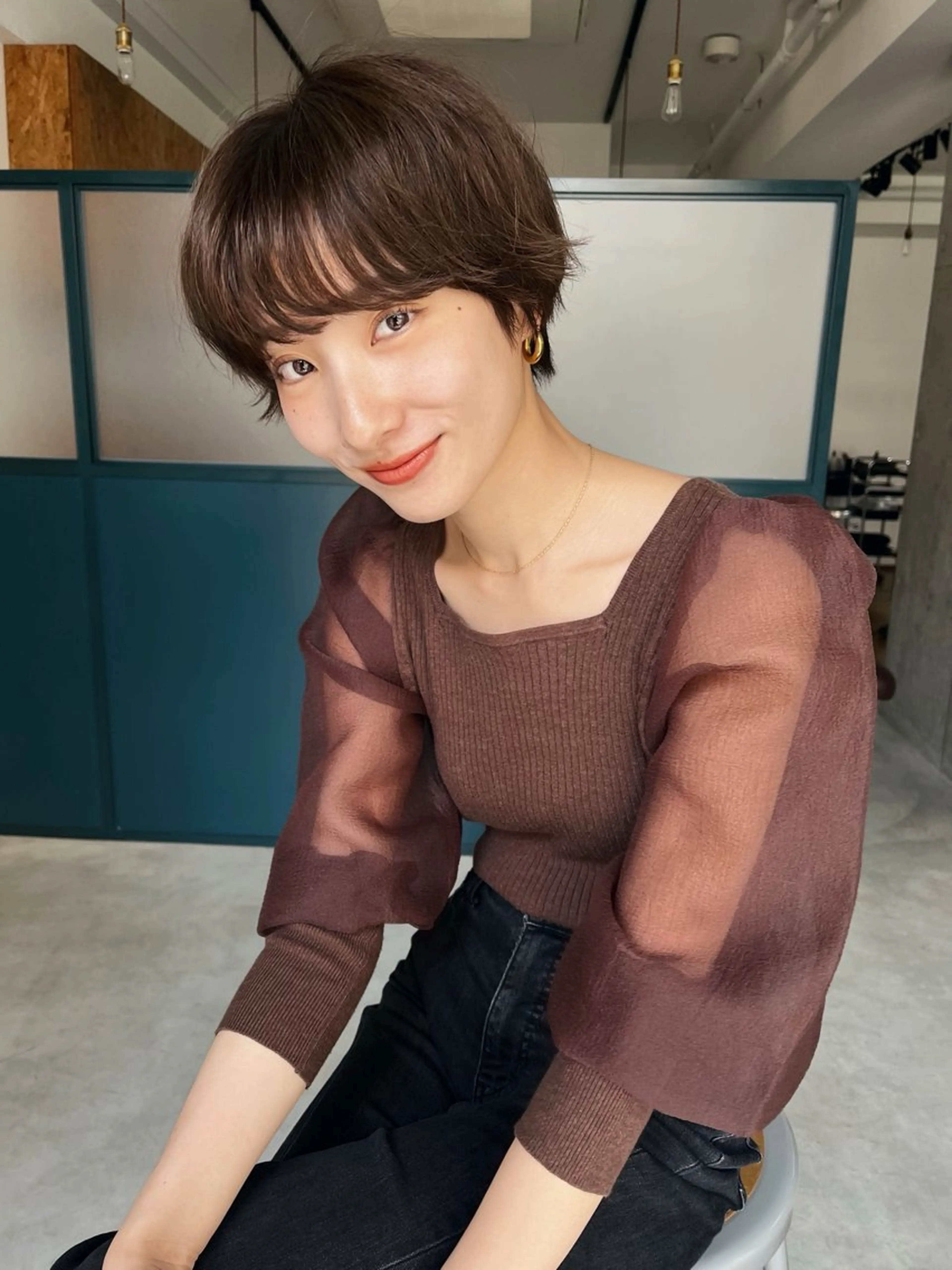 ショート 暖色カラー 🌼クニトウメイのヘアスタイル
