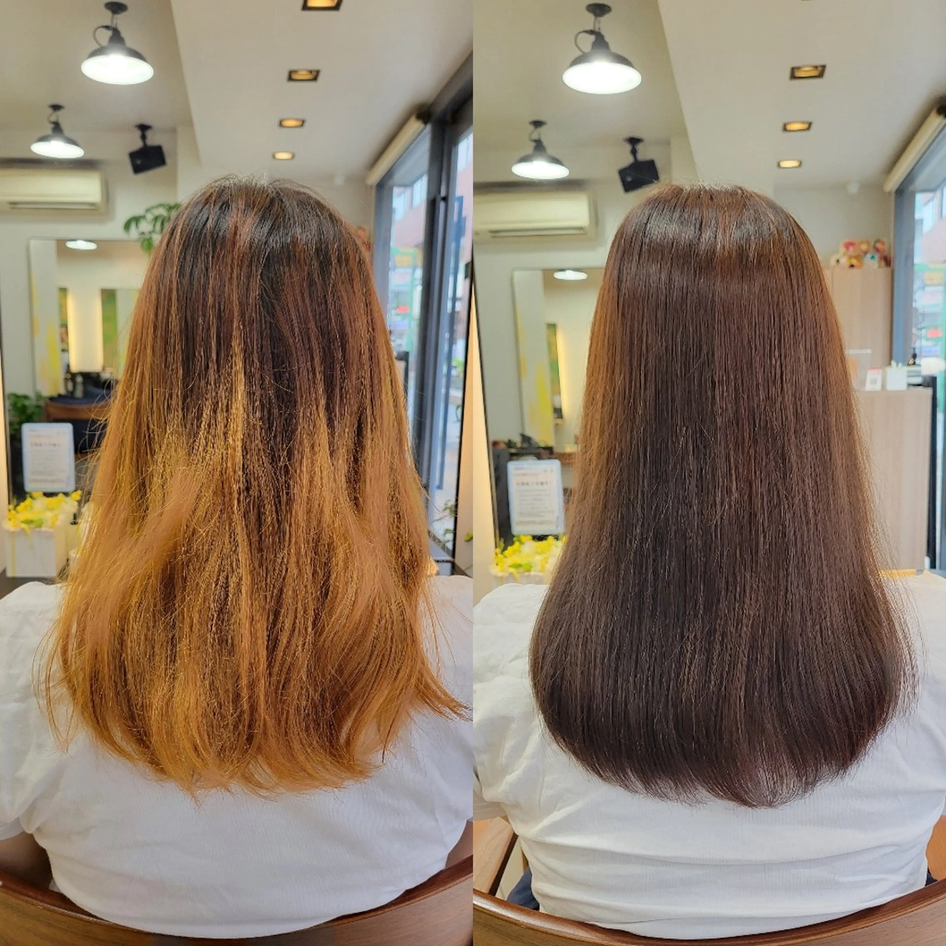 ミディアム 縮毛矯正 Beauty Salon Link所属・野村 果音(カノン)のヘアスタイル