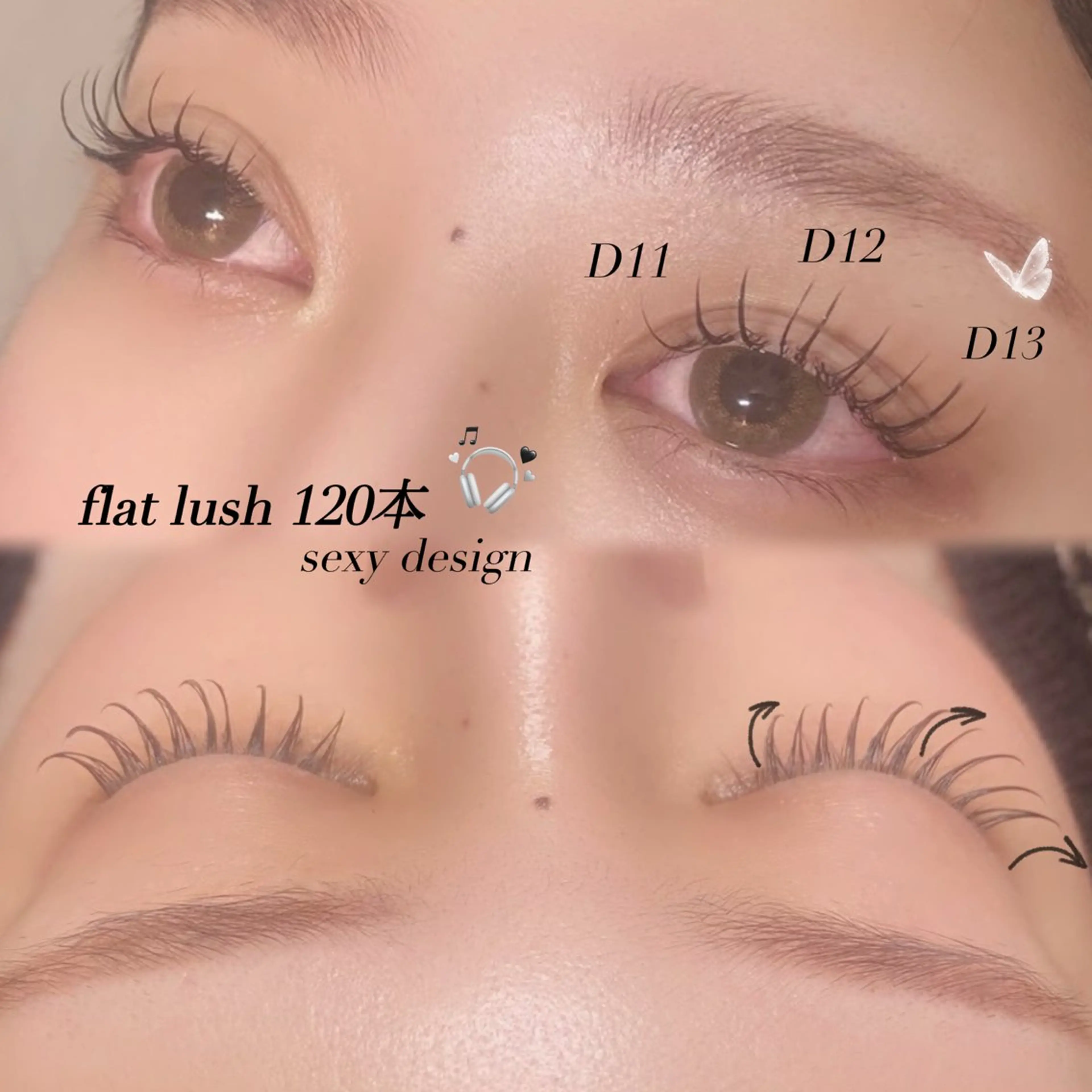 【マツエク×アイブロウ】 人気急上昇！ フラットラッシュ80本×アイブロウスタイリング🫶🏻の写真