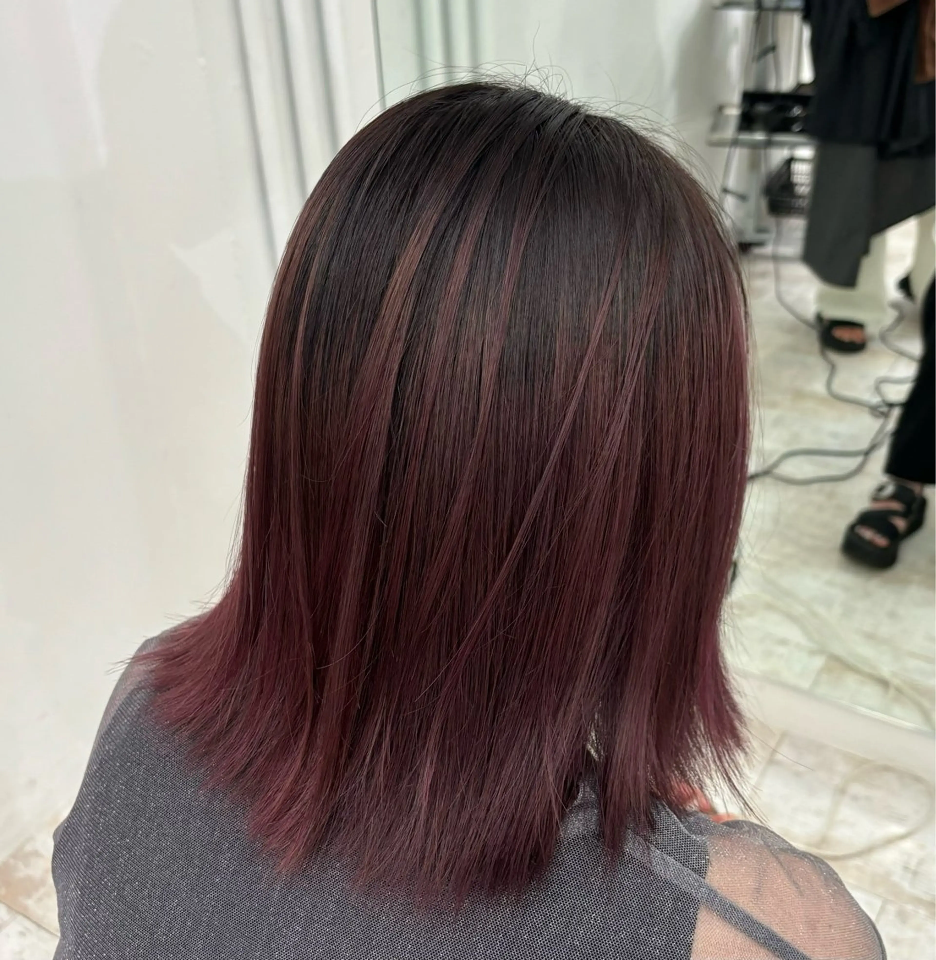 ミディアム カラー ブリーチ ピンクカラー ヘアカラー 🫧‪大滝 いくみ🌿辻堂のヘアスタイル