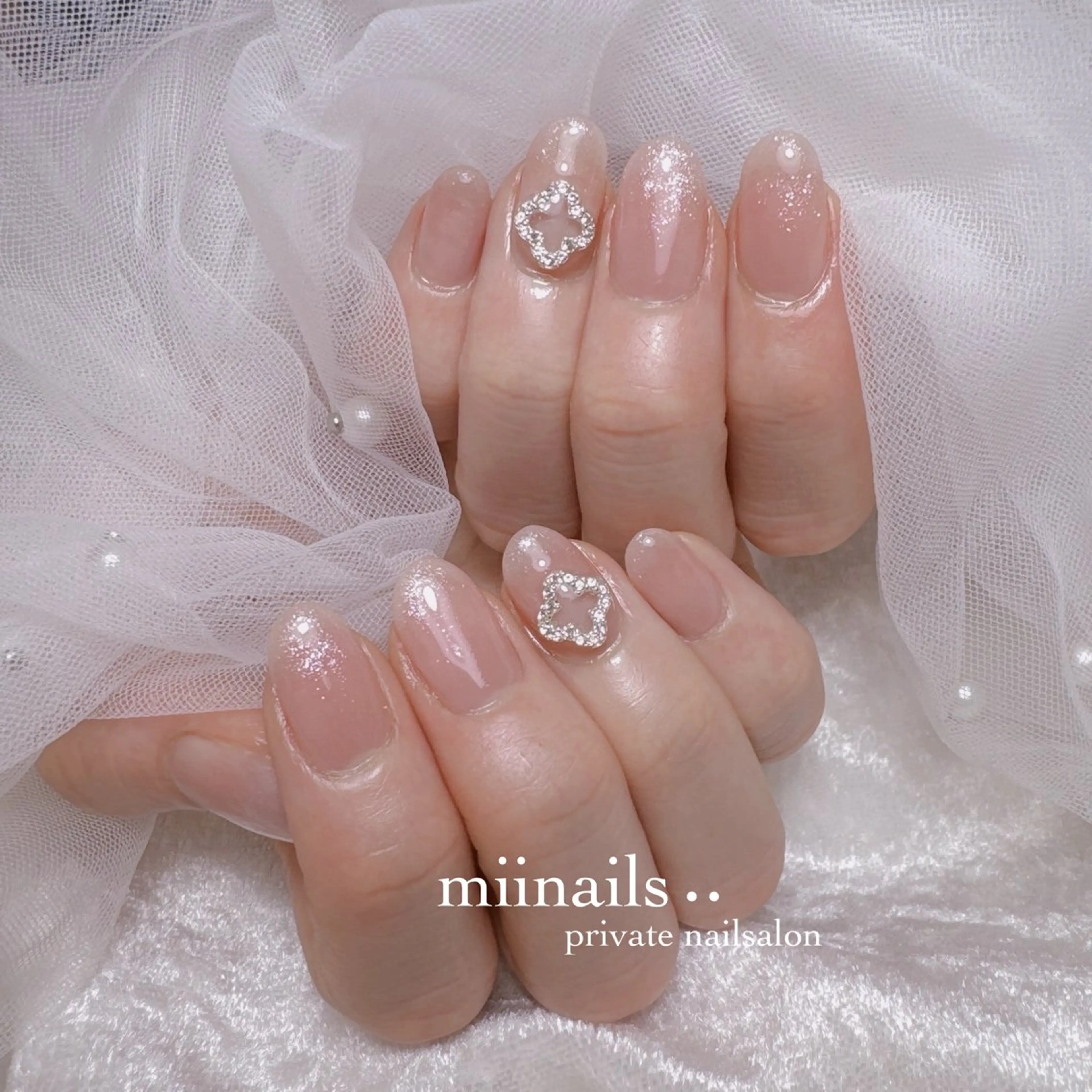 ネイル 韓国ネイル マグネットネイル ワンホンネイル ハンドネイル nailsalon miinailsのネイルデザイン