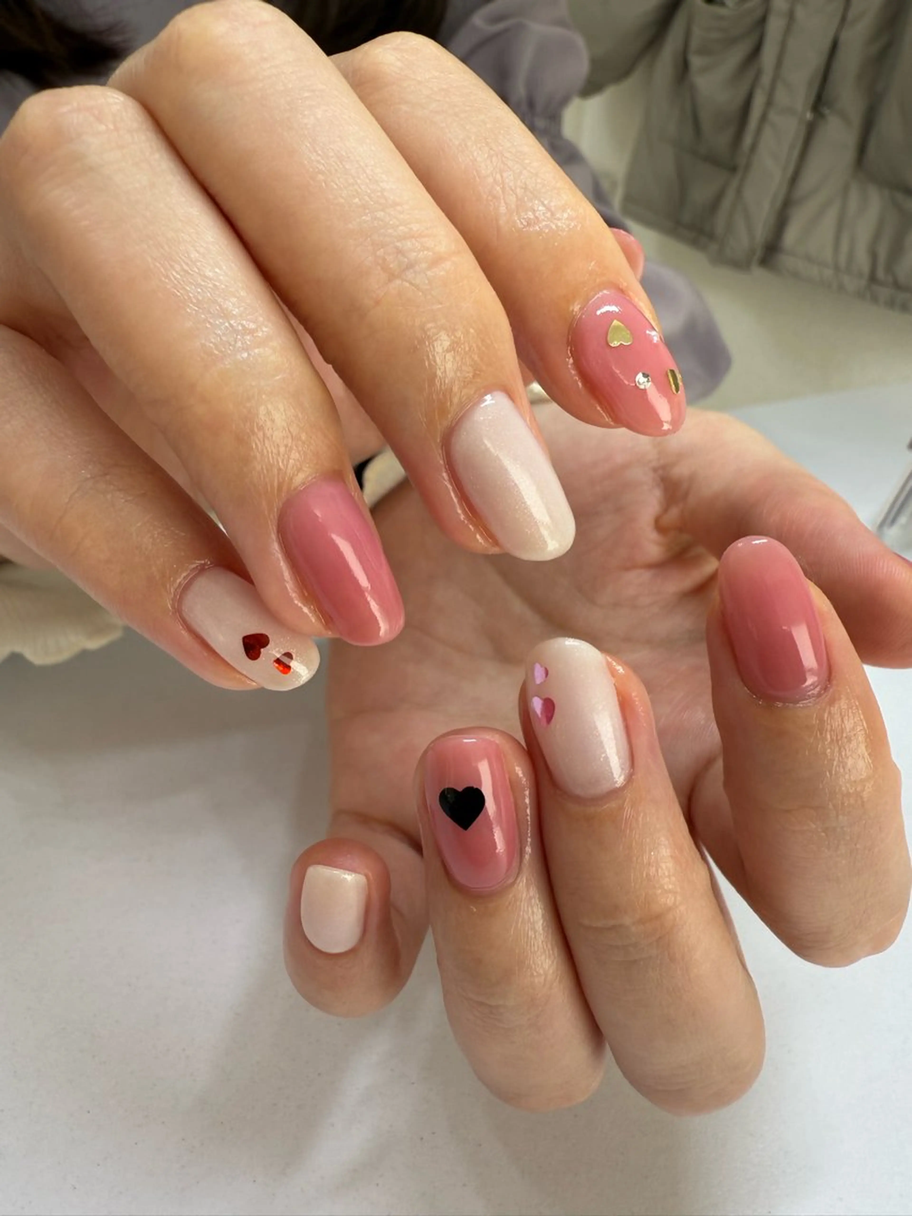 ネイル アートネイル ハート nailroom lilasのネイルデザイン