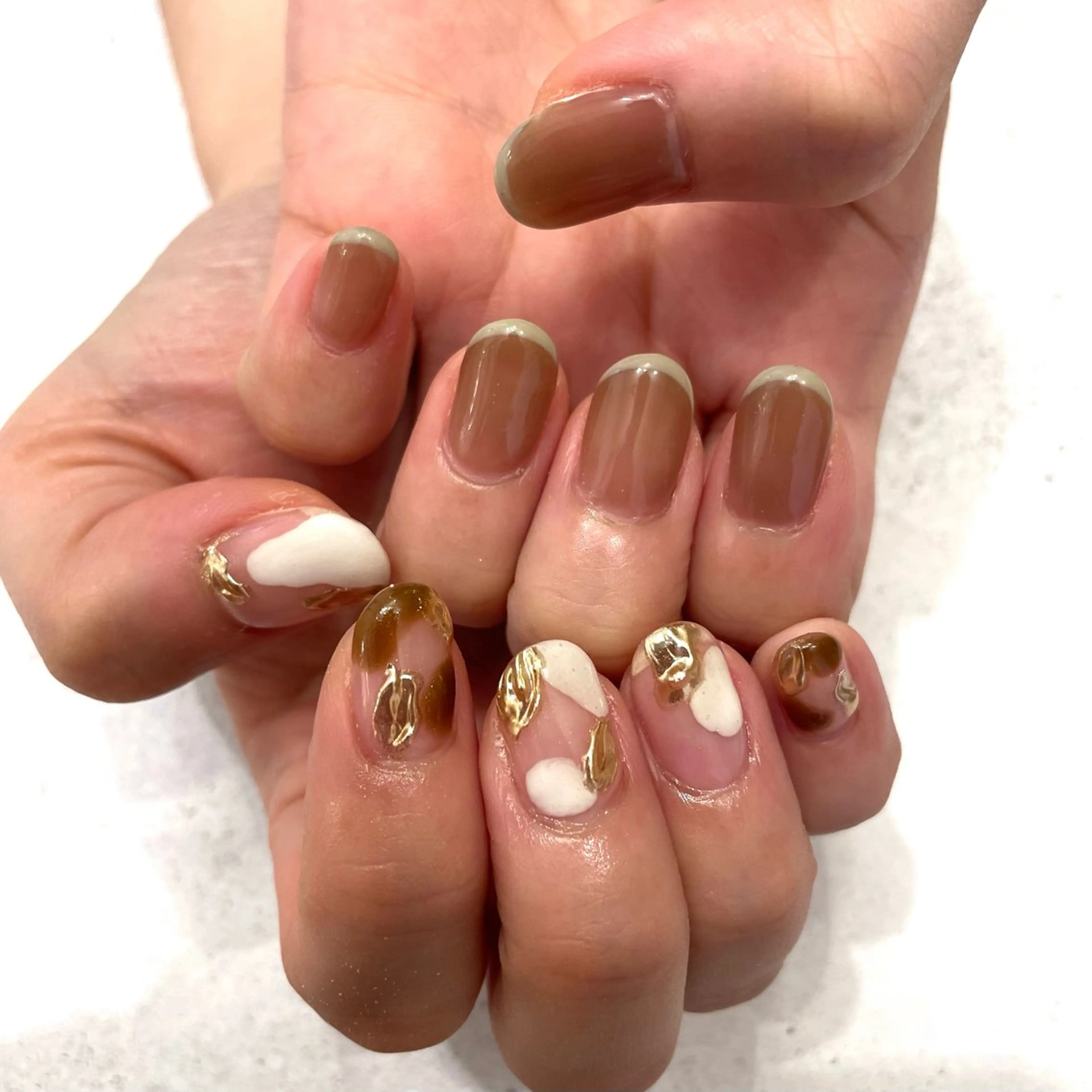 ネイル ハンドネイル Sea  nail by emaのネイルデザイン