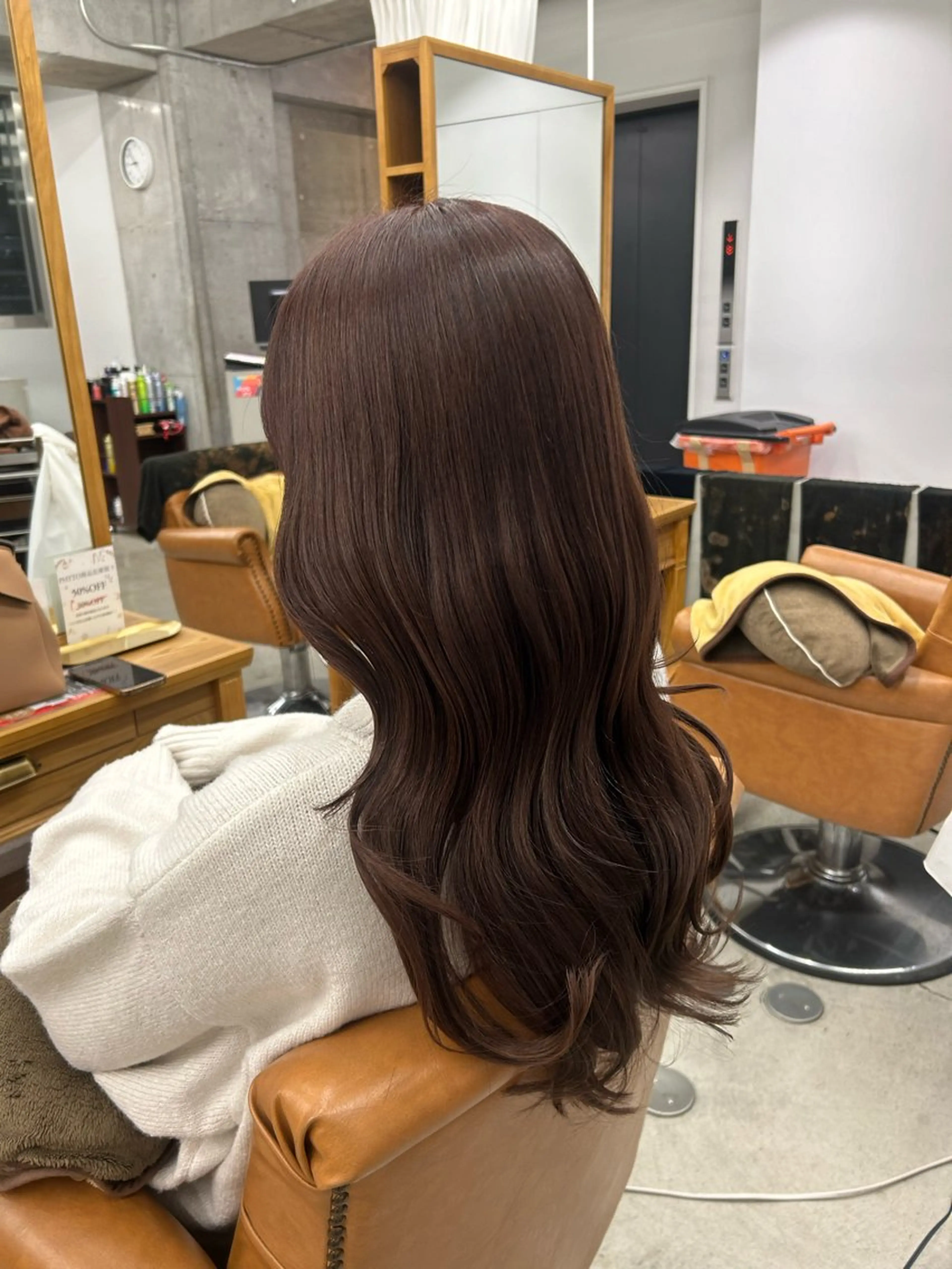 ロング カラー ブラウンカラー ピンクカラー ピンクブラウン 似合わせカット ヘアカラー 山野愛子美容室銀座店所属・🌼髪質改善/透明感 艶髪タケドミのヘアスタイル