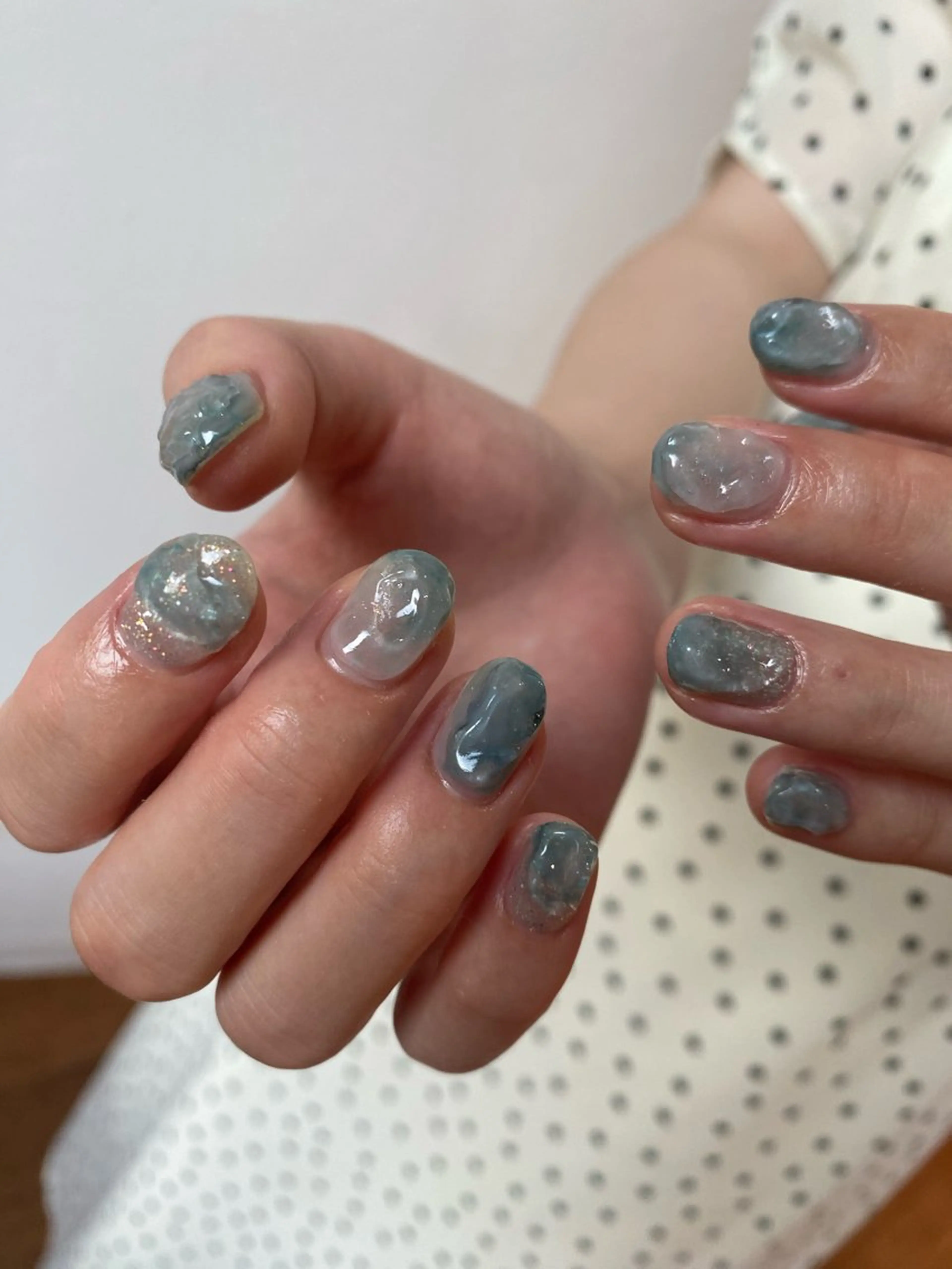 ネイル 韓国ネイル ニュアンスネイル ぷっくりネイル ハンドネイル to.所属・to nailのネイルデザイン