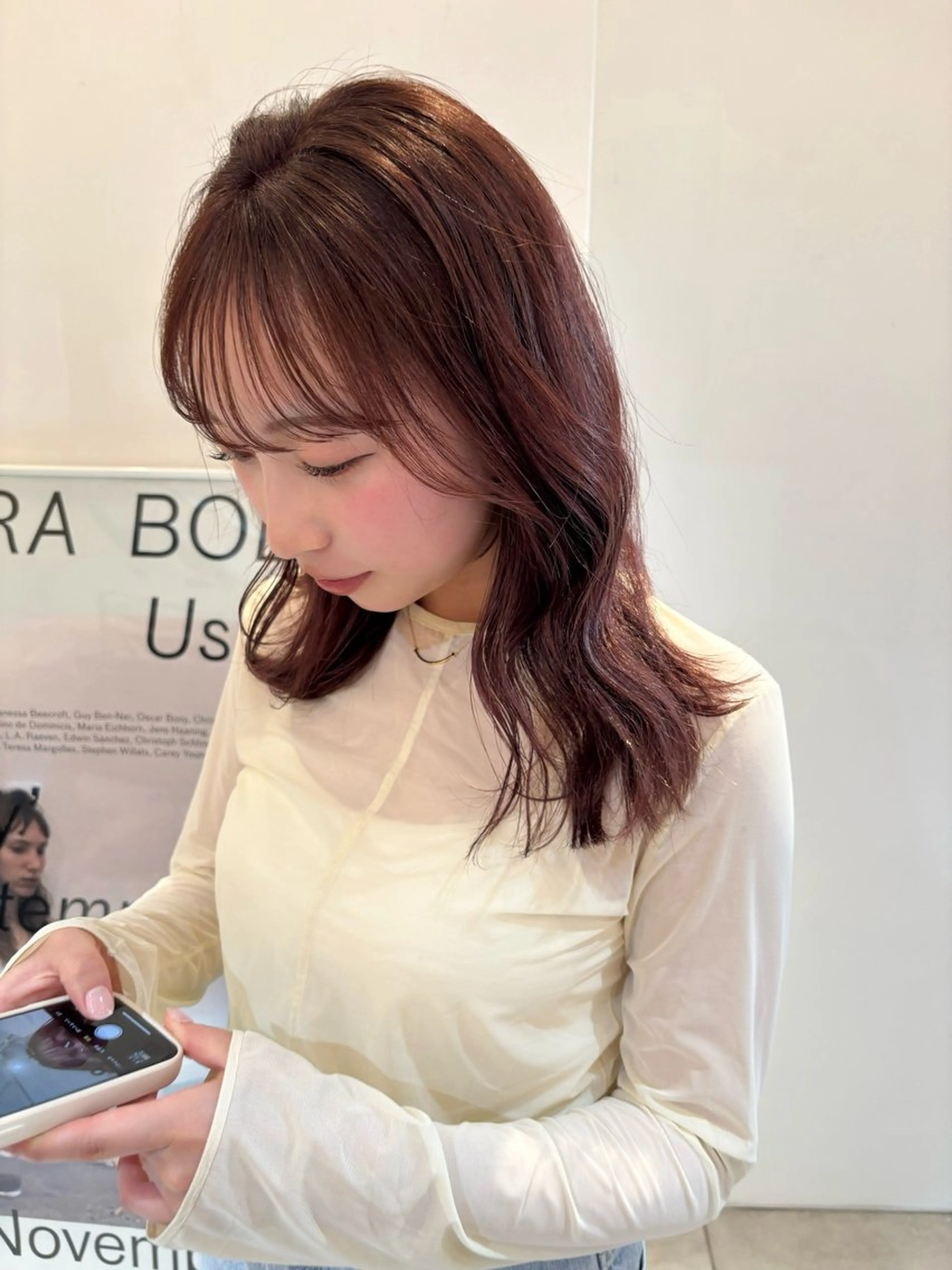 カラー ダブルカラー ヘアカラー rizu ボブヘアのヘアスタイル