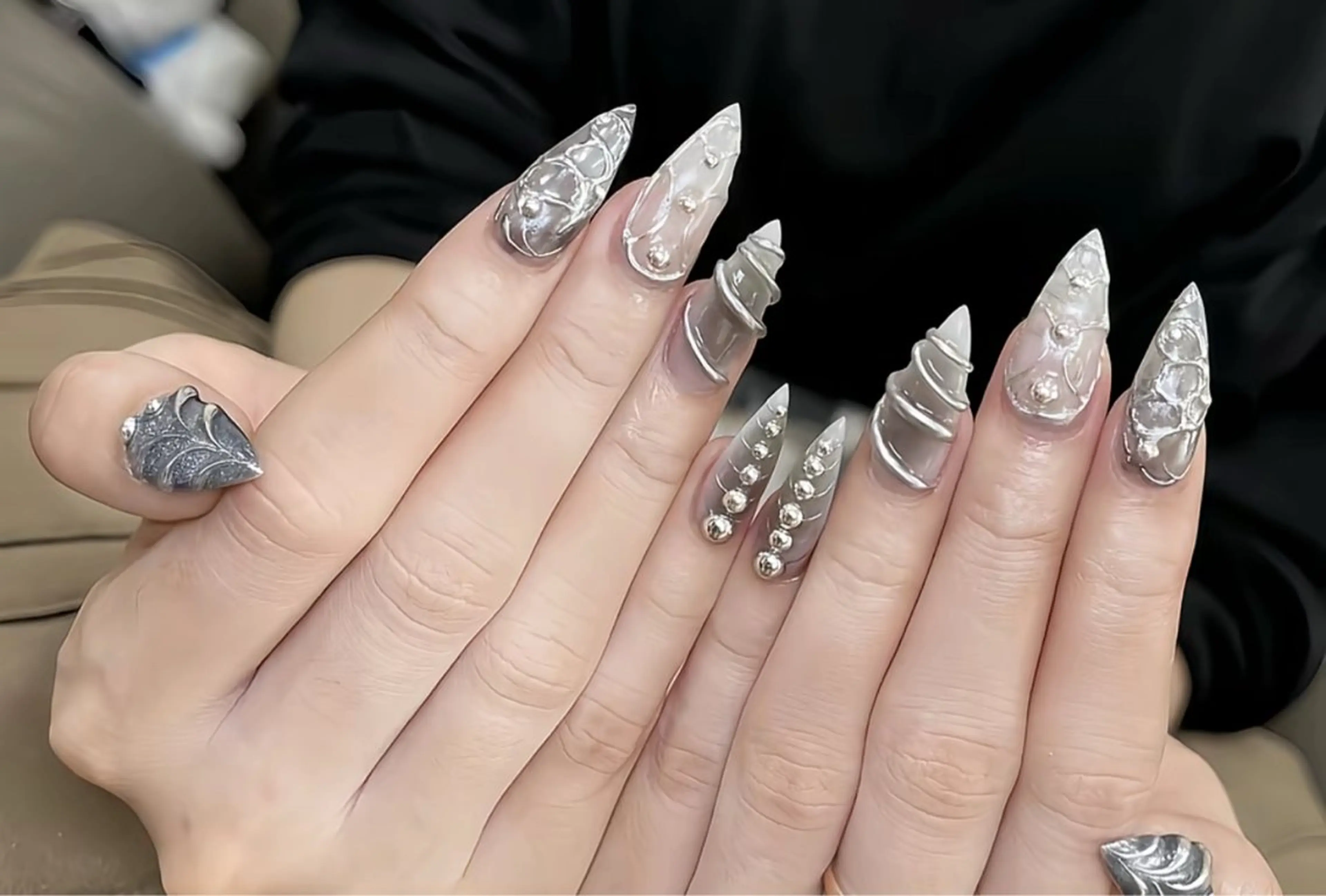 ネイル アートネイル フラワーネイル フレンチネイル ジェルネイル グラデーション ハンドネイル Ryunail所属・ryunail shinokuboのネイルデザイン