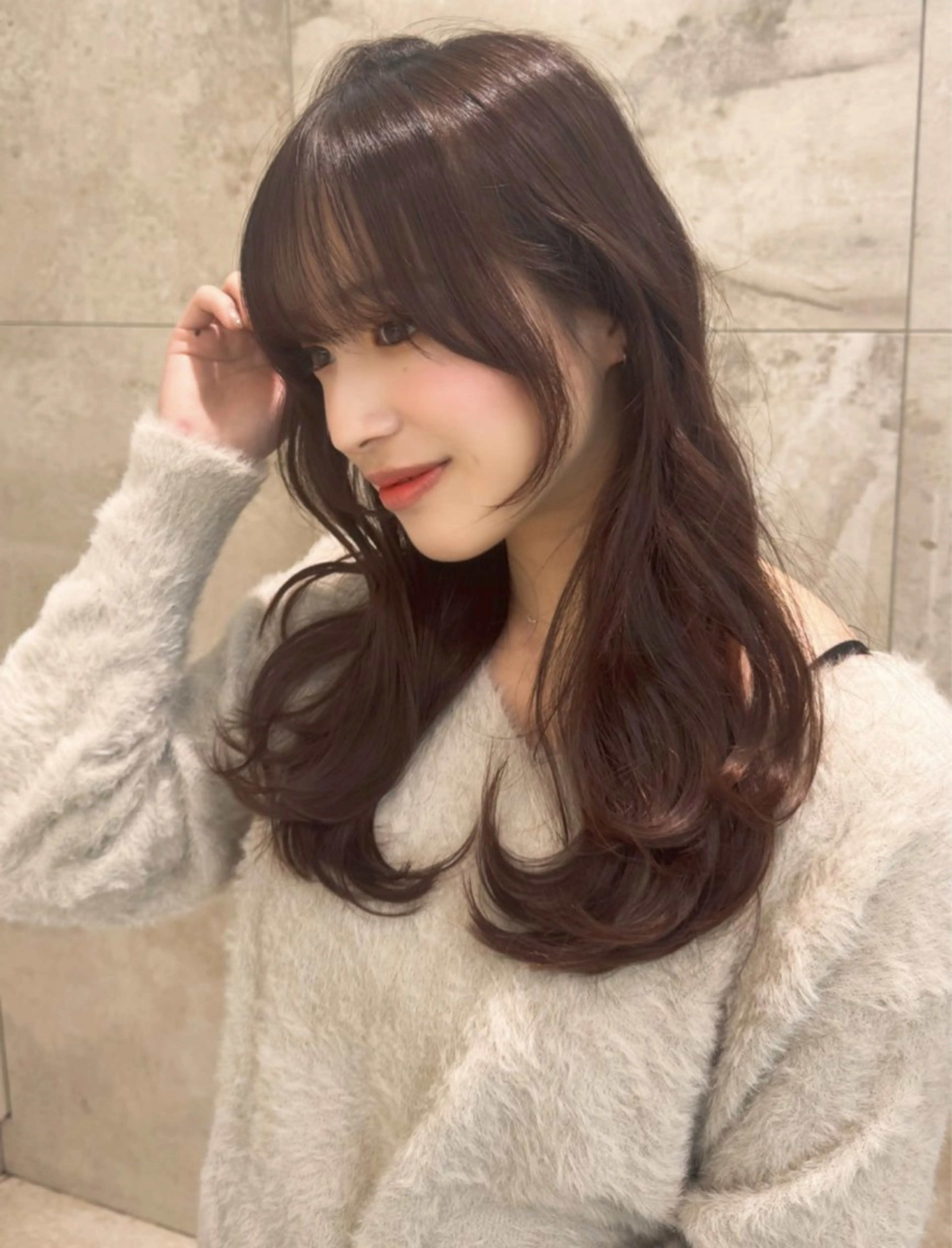 ミディアム 無料カットモデル /レイヤー特化/荒砂のヘアスタイル