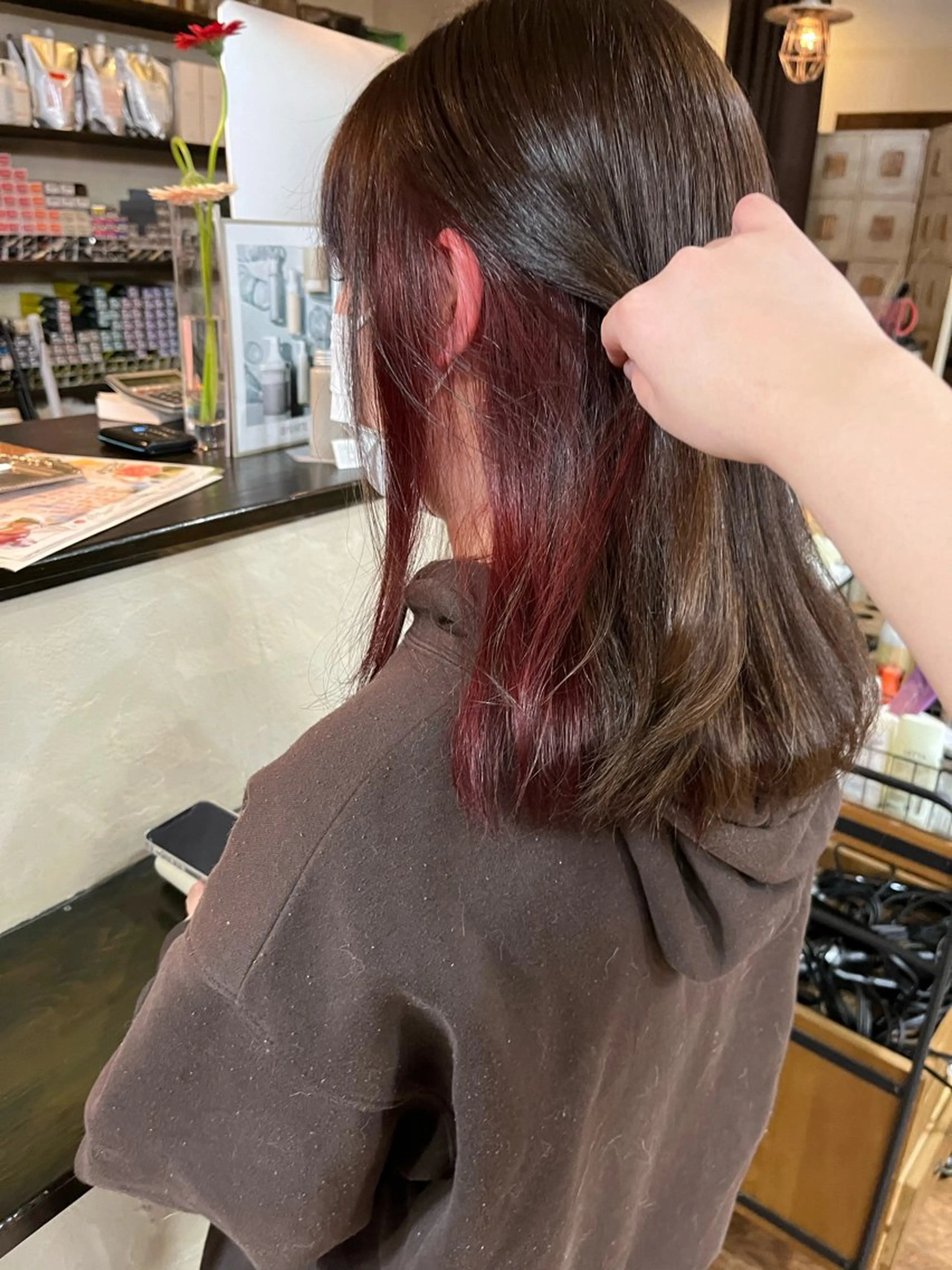 ミディアム ヘアカラー Un Fleur所属・立野 希沙のヘアスタイル