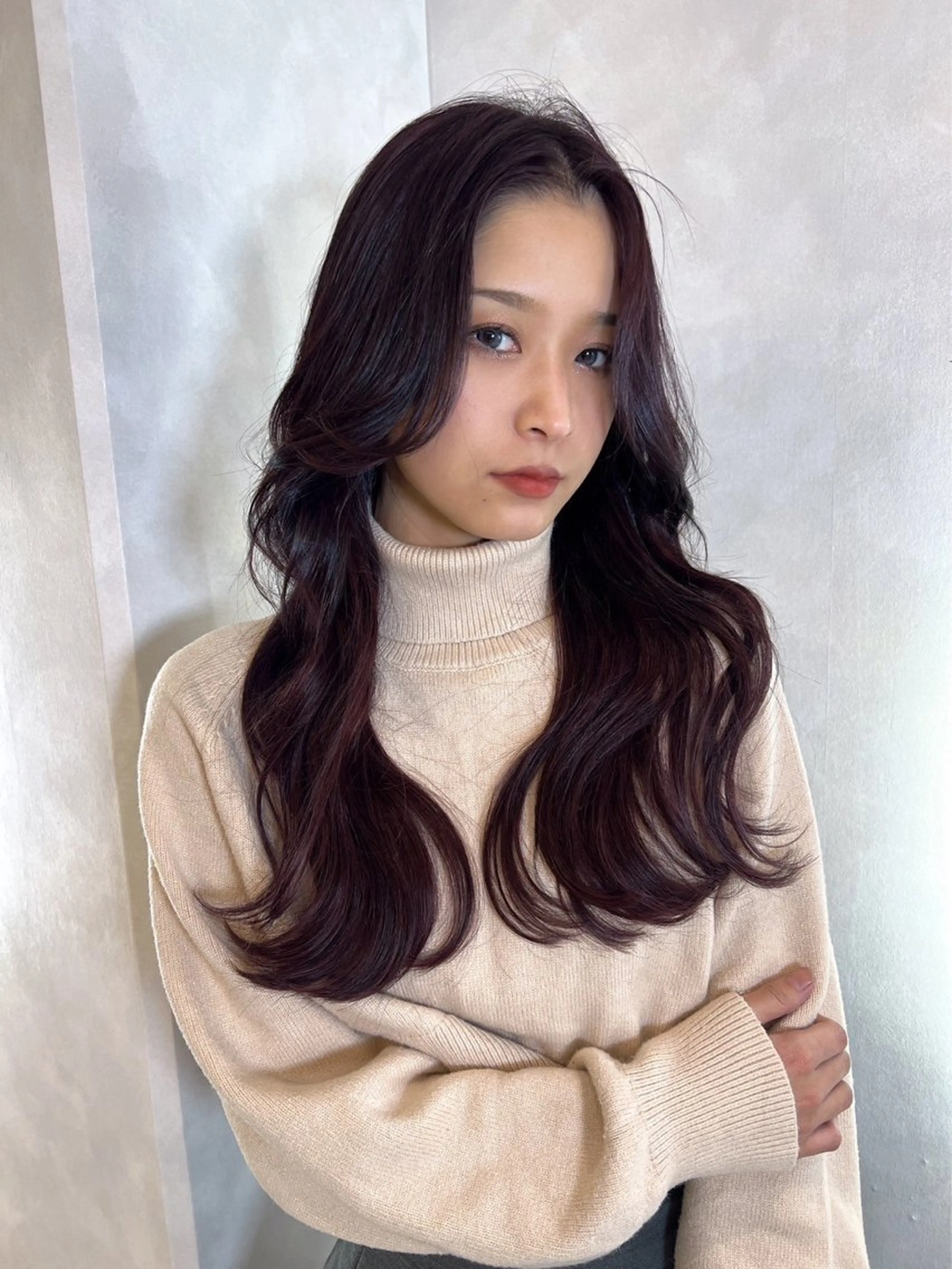 ロング カット enu所属・enu梅田 韓国ヘア ゆりのヘアスタイル
