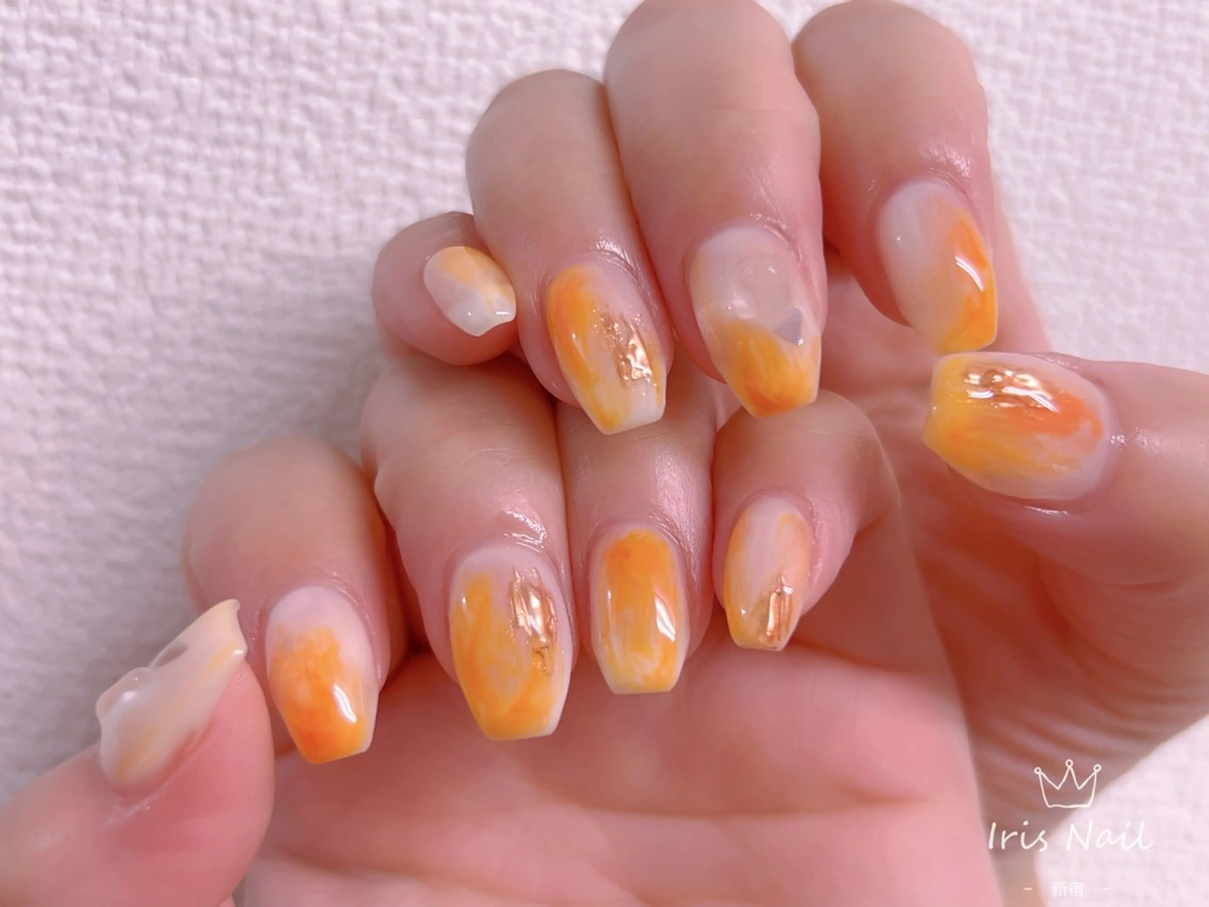 ネイル フレンチネイル ジェルネイル グラデーション 韓国ネイル マグネットネイル ハンドネイル 【長さ出し】 IRIS NAILのネイルデザイン