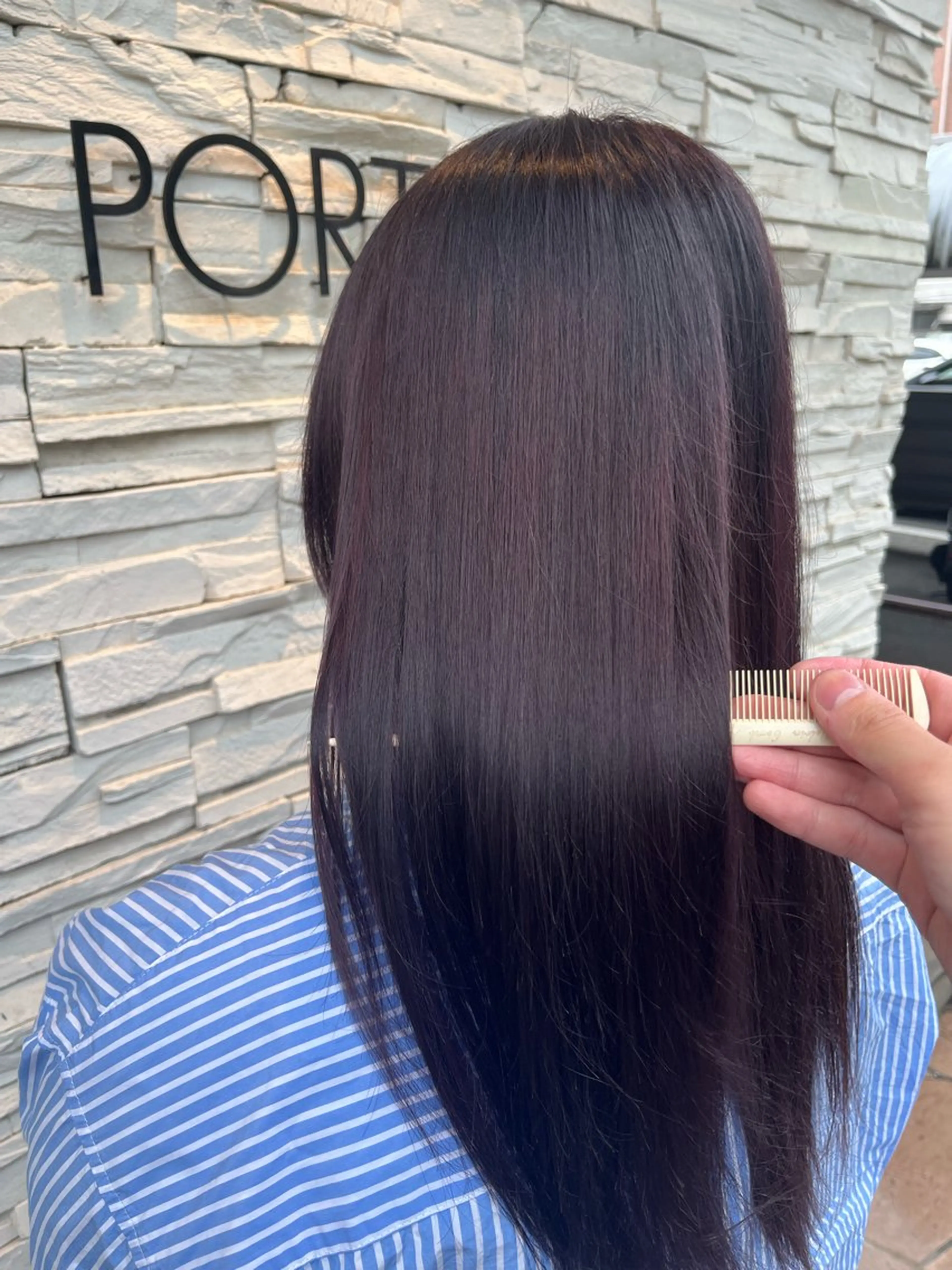 セミロング カラー トリートメント たかしま あさひのヘアスタイル